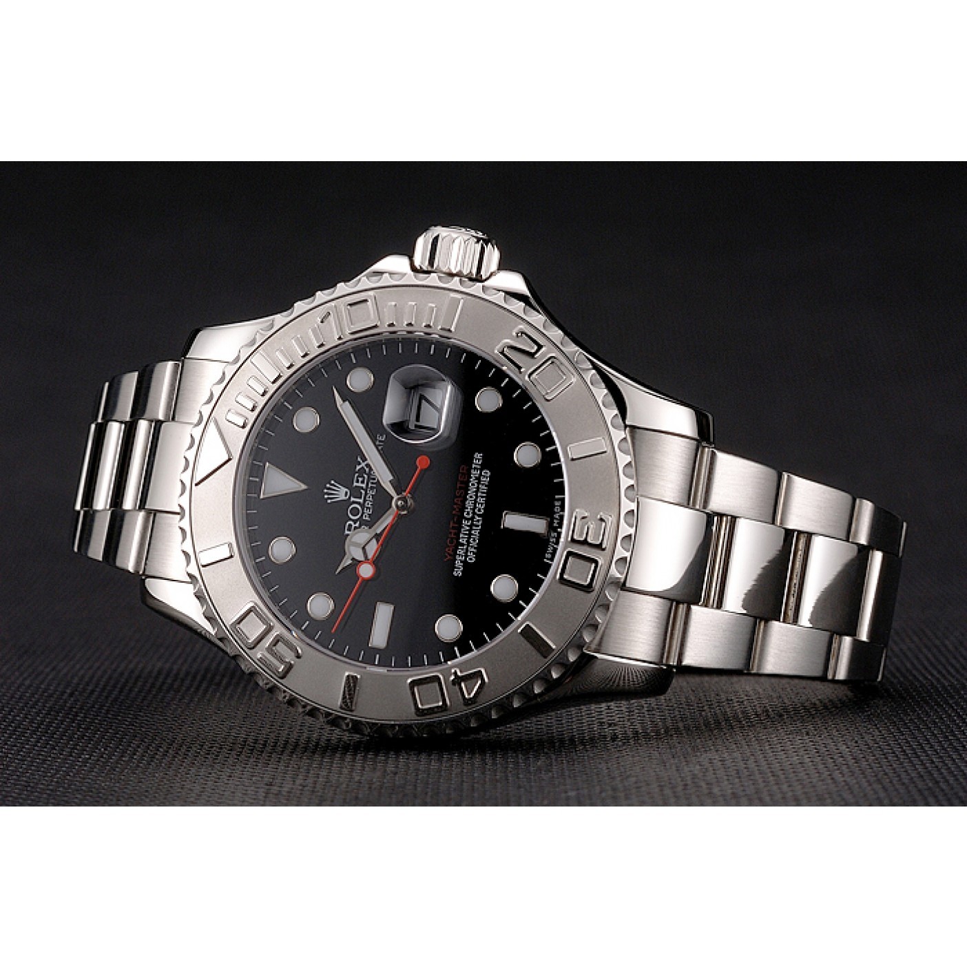 MiroTime Rolex Yacht-Master Black Dial Stainless Steel Case And Bracelet