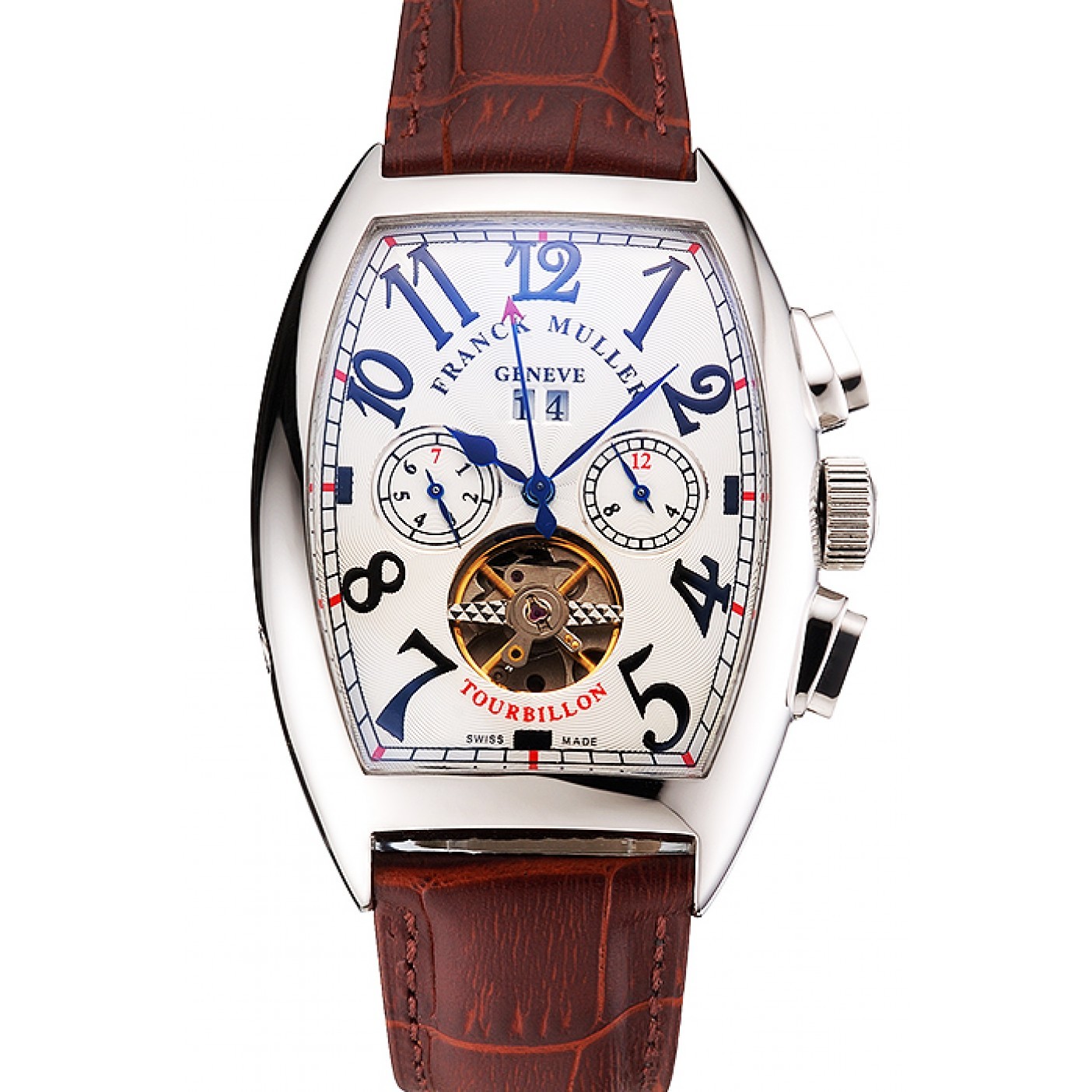 MiroTime Franck Muller Casablanca White Dial Red Accent Number Tourbillon 41958