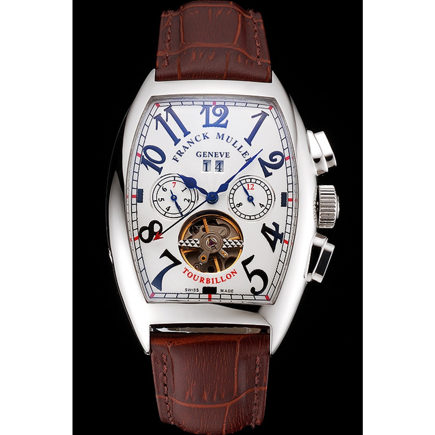 MiroTime Franck Muller Casablanca White Dial Red Accent Number Tourbillon 41958