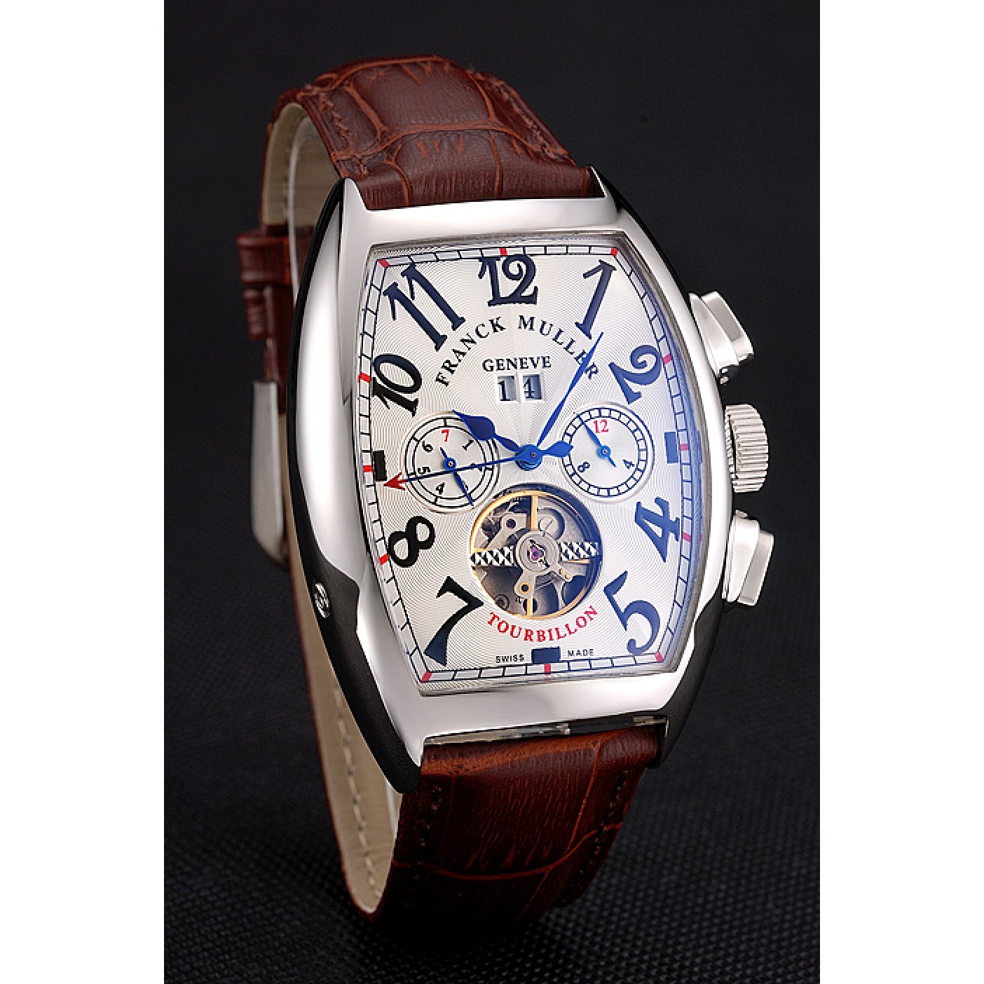 MiroTime Franck Muller Casablanca White Dial Red Accent Number Tourbillon 41958