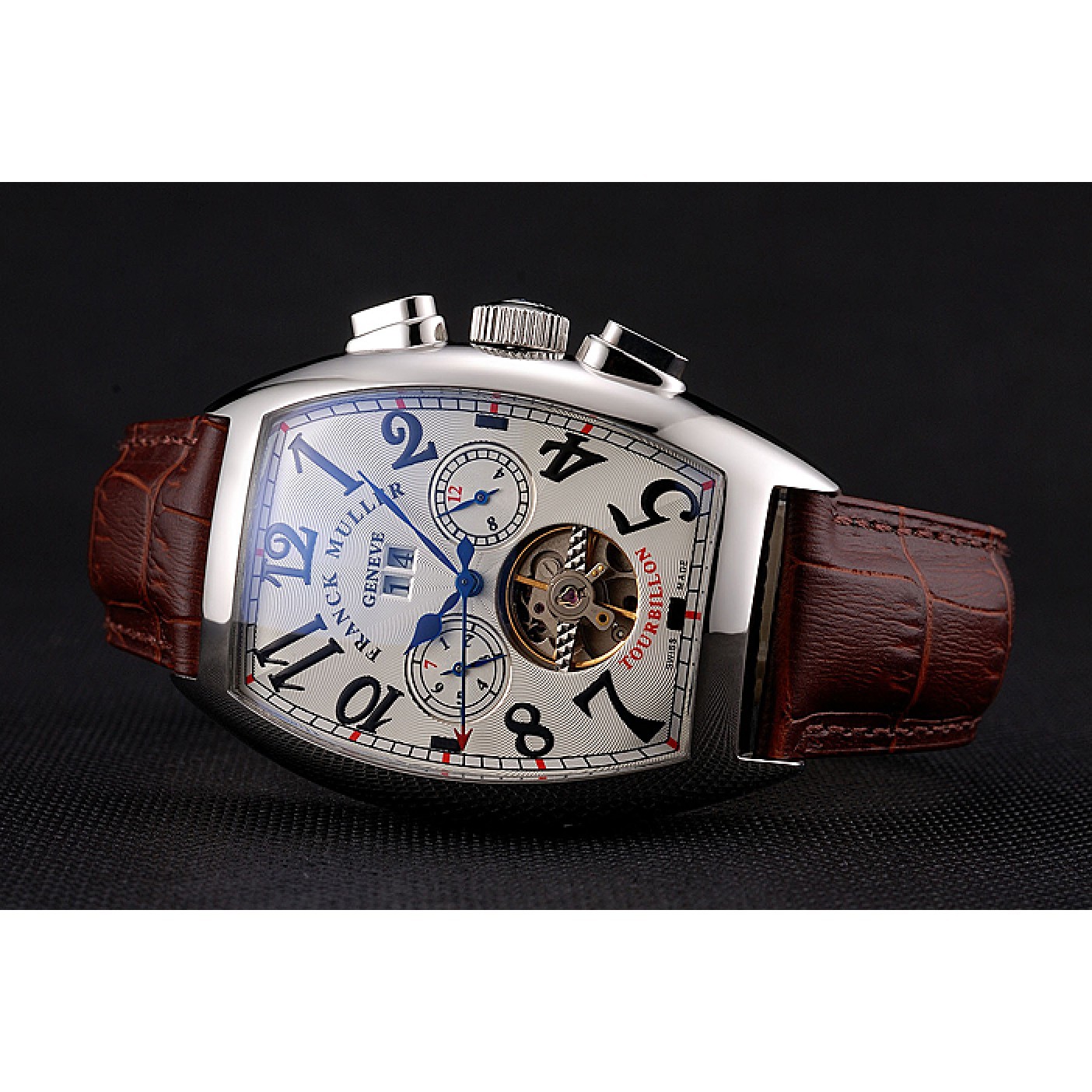 MiroTime Franck Muller Casablanca White Dial Red Accent Number Tourbillon 41958