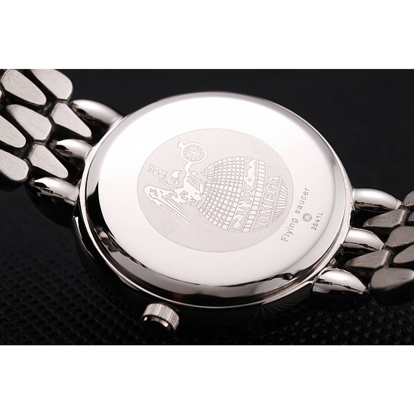 MiroTime Omega De Ville Prestige No Date Dark Grey Dial With Diamonds Stainless Steel Case And Bracelet