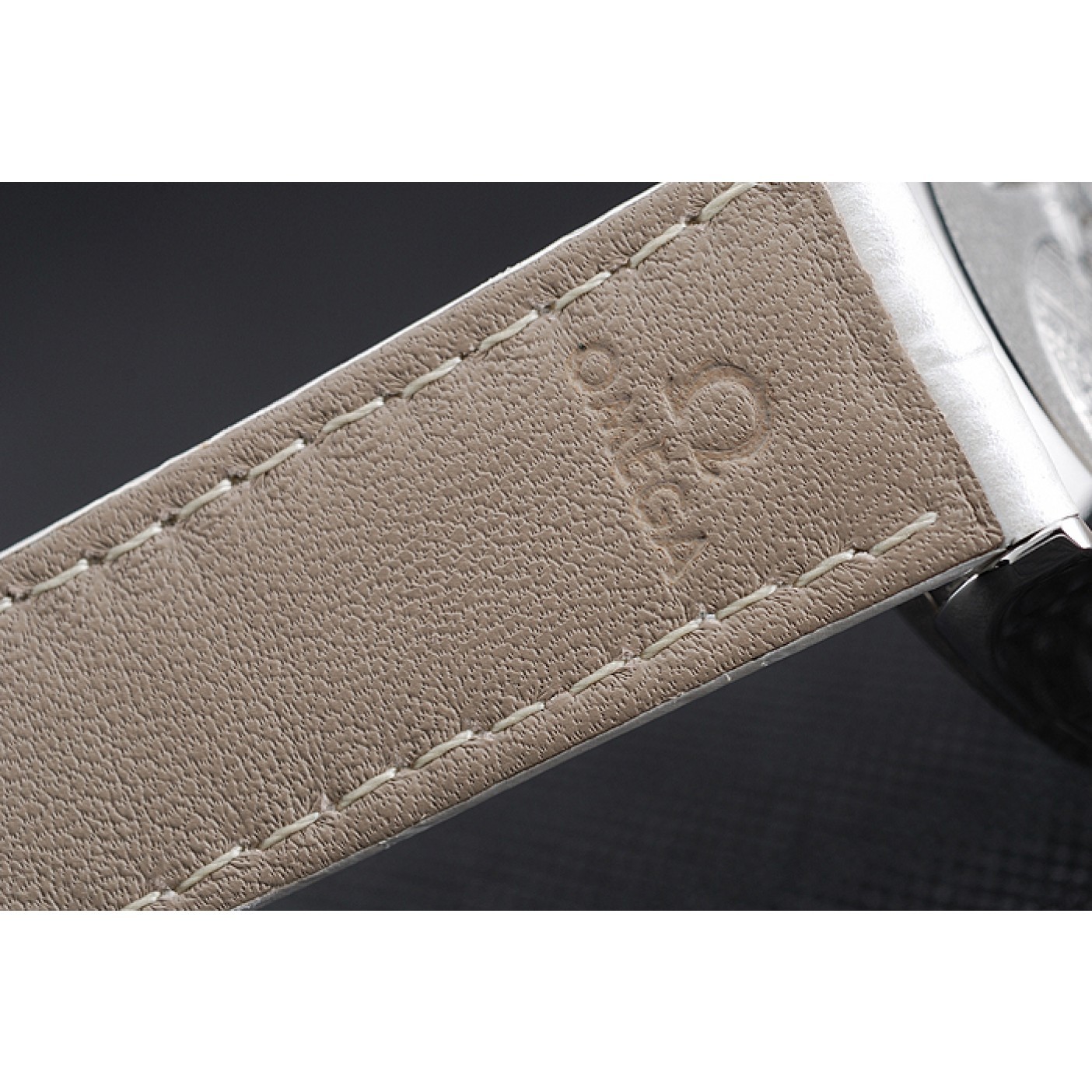 MiroTime Omega DeVille Prestige White Dial Silver Diamond Case White Leather Bracelet 1454119