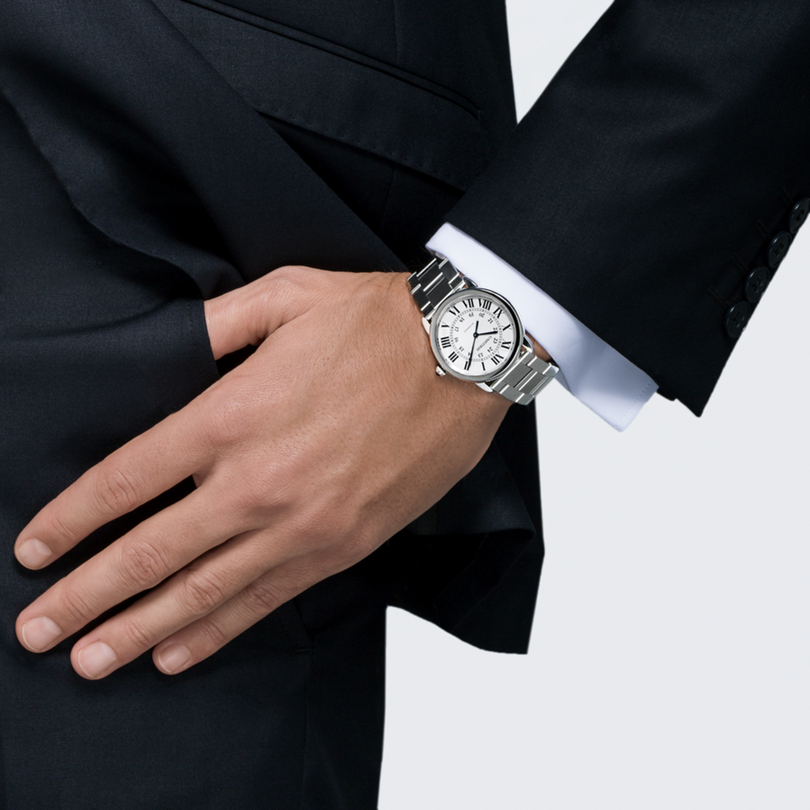 MiroTime Swiss Ronde Solo de Cartier watch, 36 mm, steel