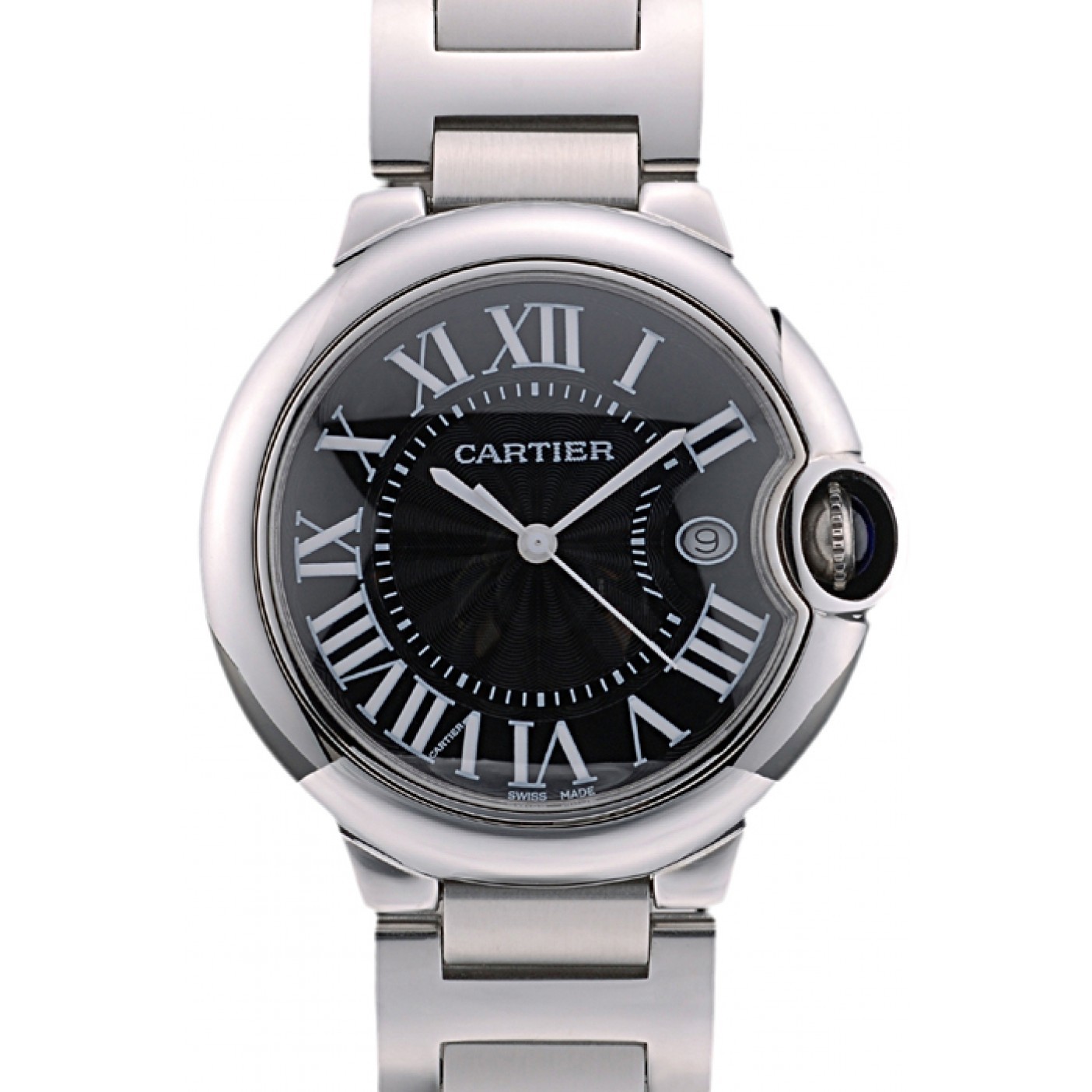 MiroTime Cartier Ballon Bleu 38mm Black Dial Stainless Steel Case And Bracelet