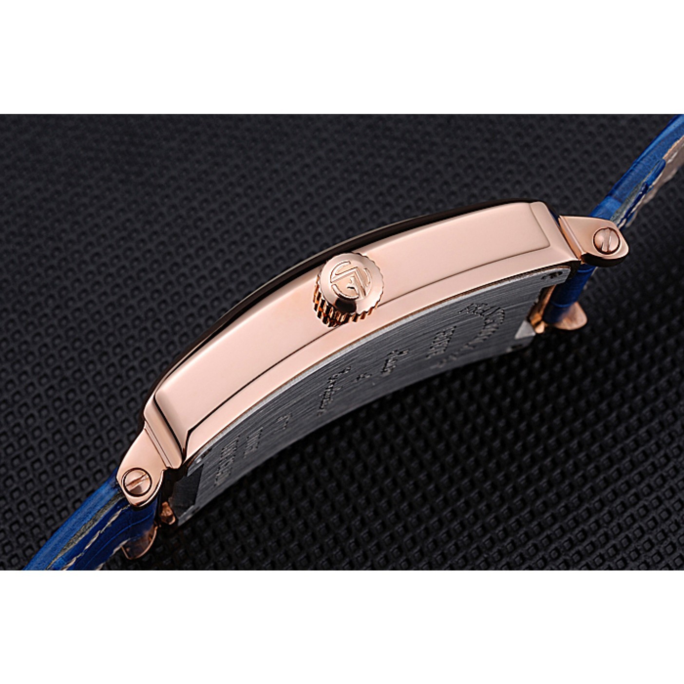 MiroTime Franck Muller Long Island Classic Gold Dial Gold Case Blue Leather Band 622367
