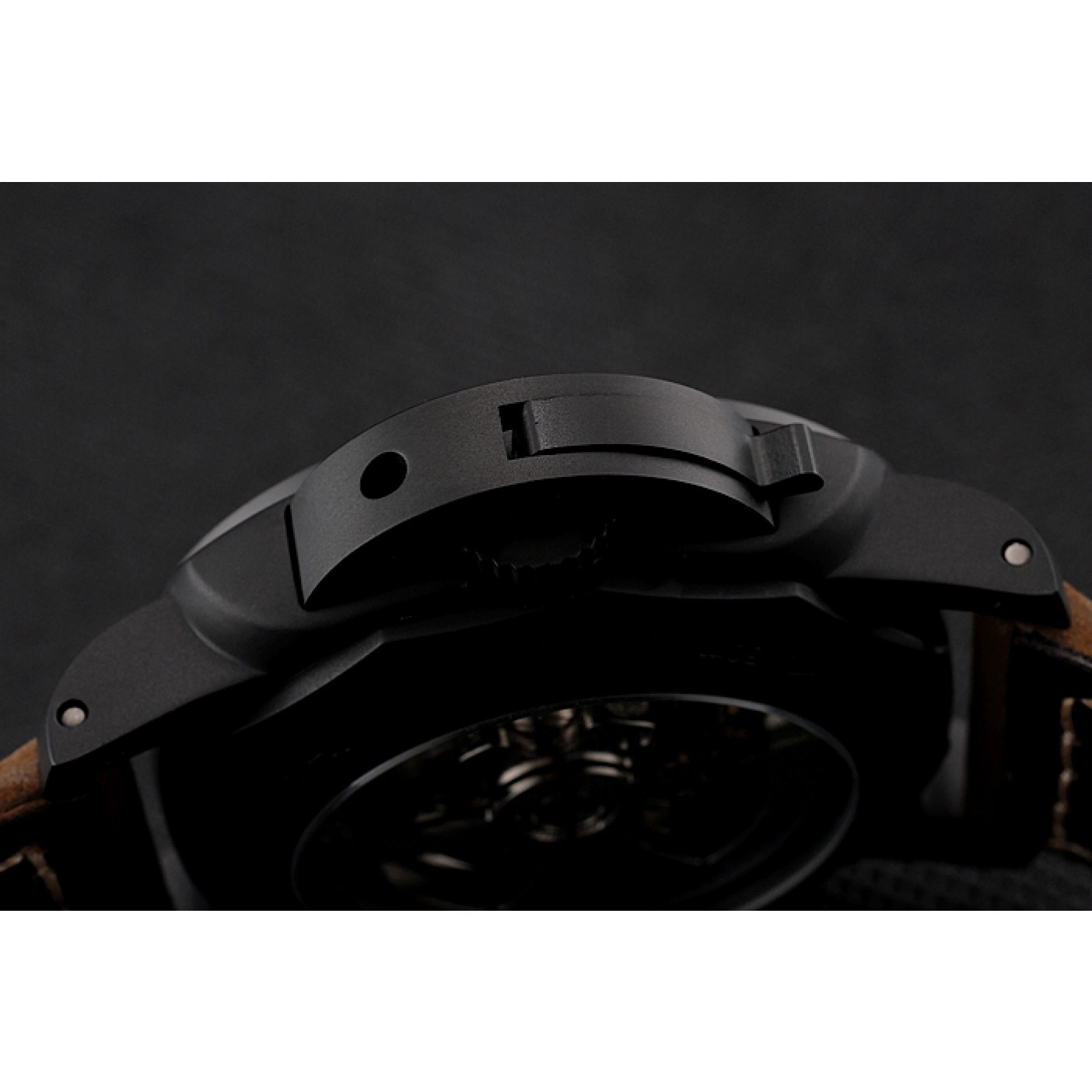 MiroTime Panerai Luminor 1950 3 Days Chrono Flyback Black Dial Black Case Brown Leather Strap