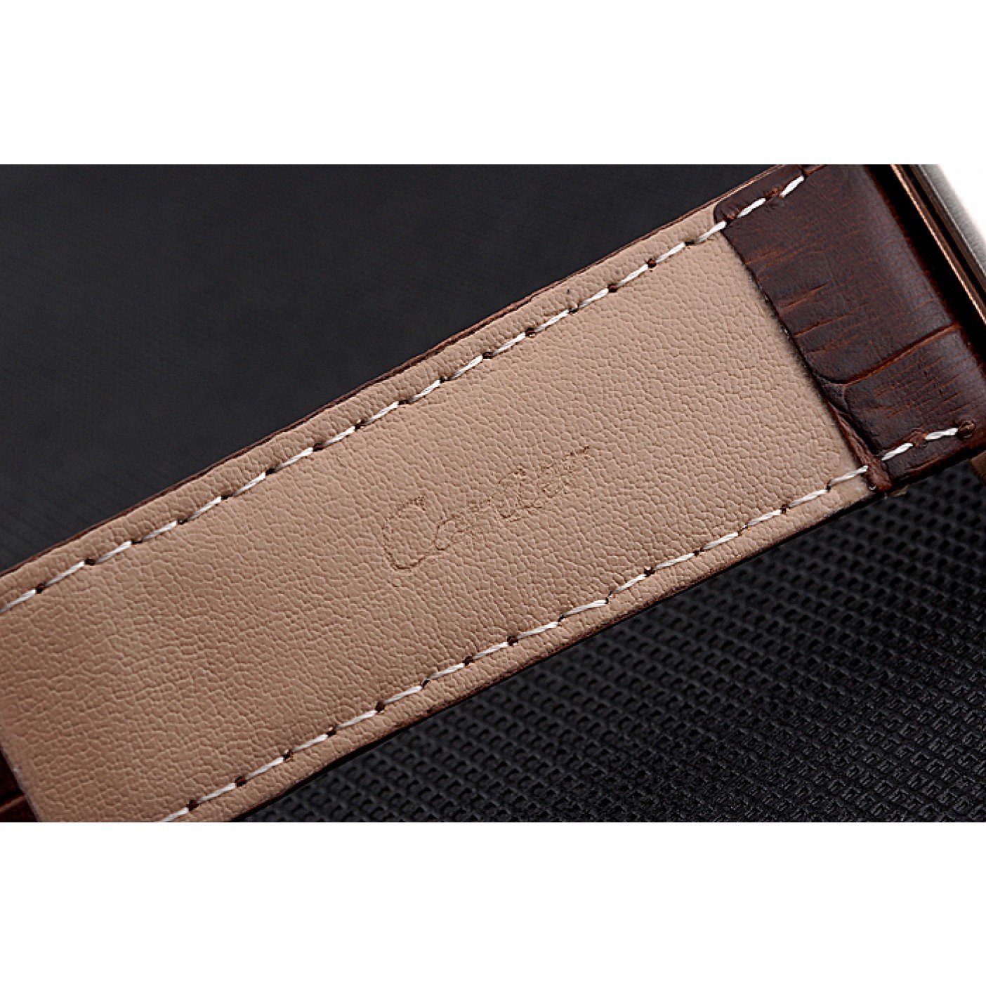 MiroTime Cartier Tank MC Gold Case Brown Dial Brown Leather Strap 622175