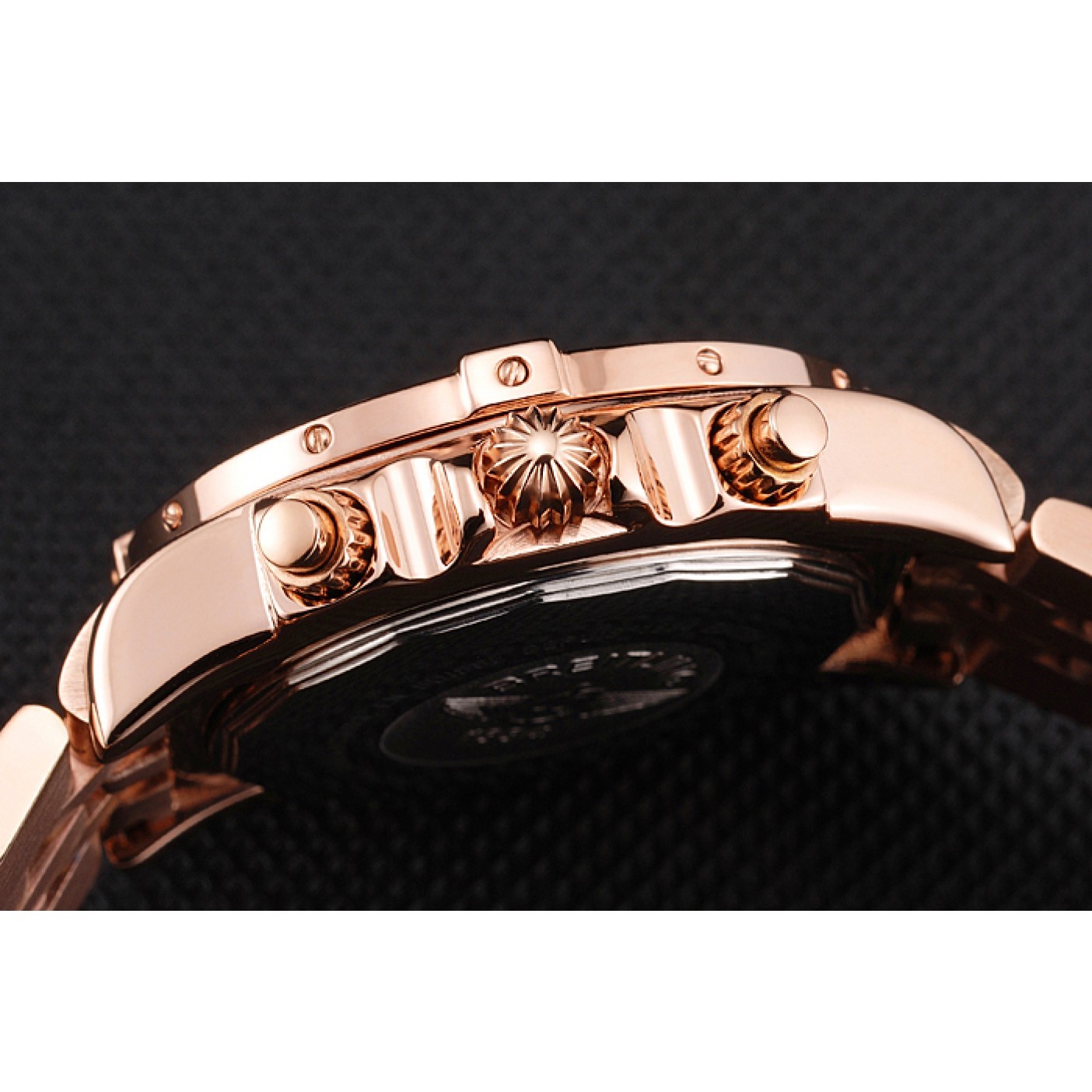 MiroTime Breitling Chronomat Quartz Light Blue Dial Rose Gold Case And Bracelet
