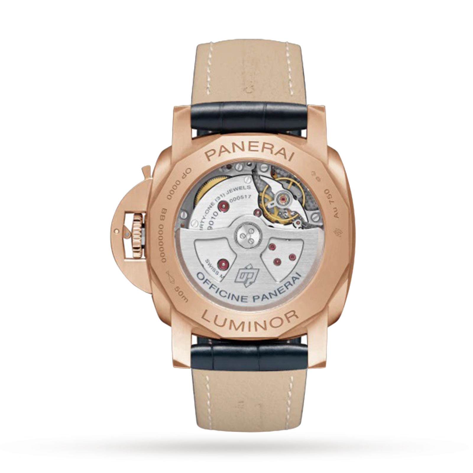 MiroTime Swiss Panerai Luminor Marina 44mm Mens Watch PAM01112