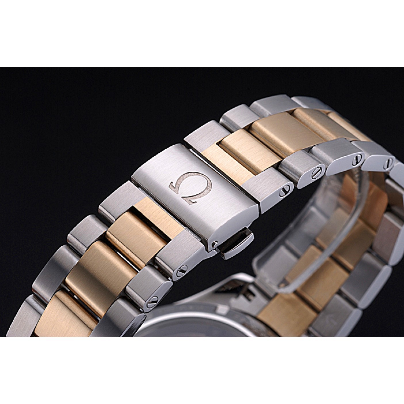 MiroTime Omega Seamaster Planet Ocean GMT Black Dial Two Tone Band 622396