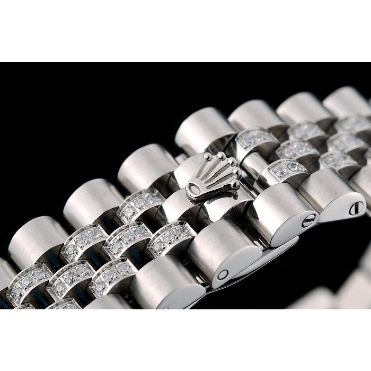 MiroTime Rolex DayDate Diamond Plated Stainless Steel Bracelet Diamond Plated Dial 41985