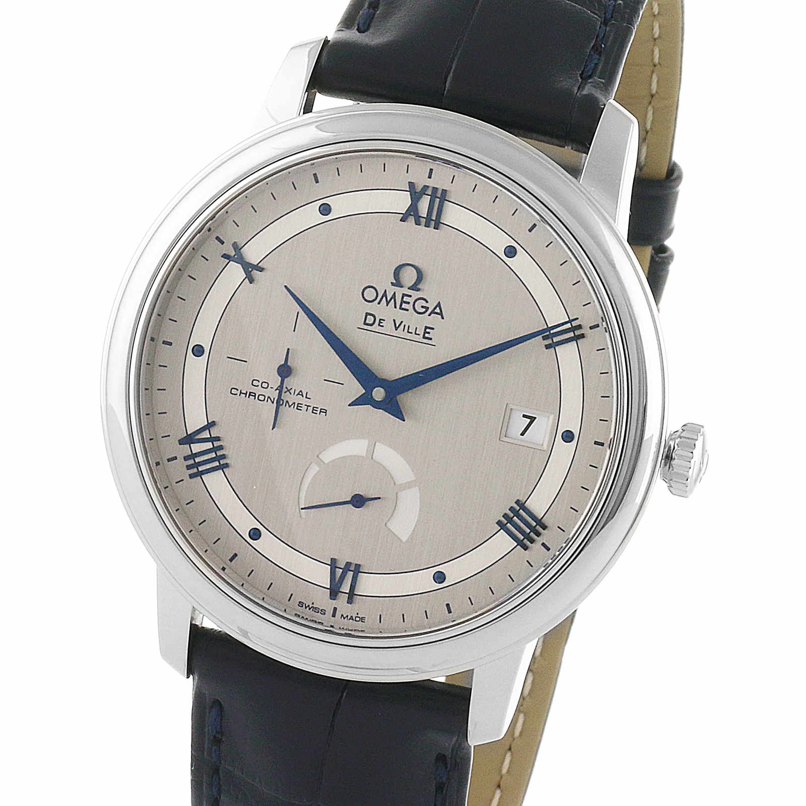 MiroTime Swiss Omega De Ville Prestige Co-Axial Power Reserve 39.5mm Mens Watch O42413402102003