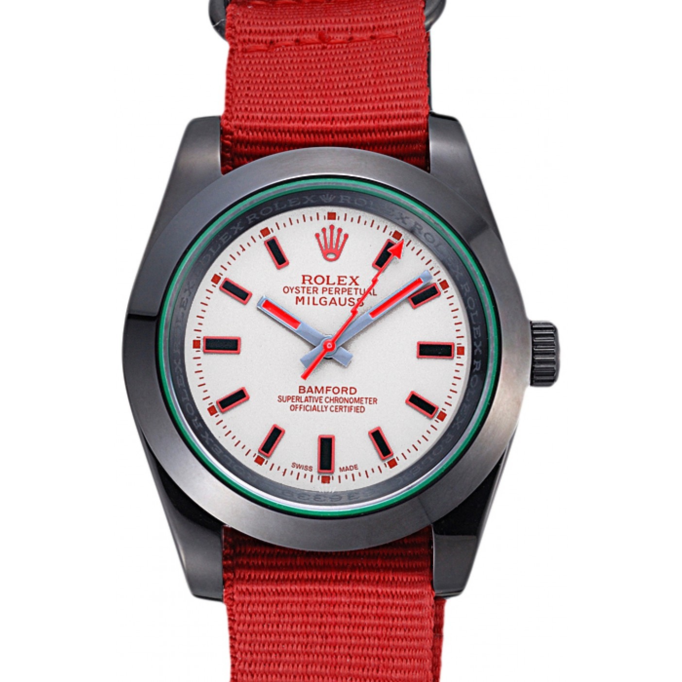 MiroTime Rolex Milgauss Bamford Red Nylon Strap 622002
