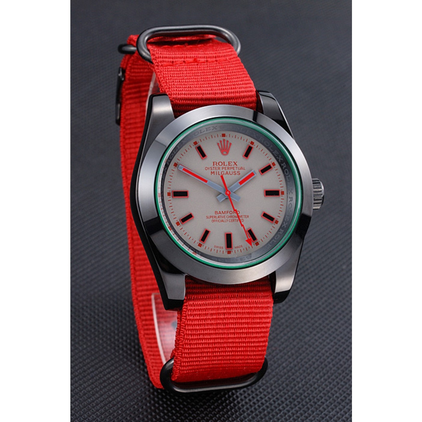 MiroTime Rolex Milgauss Bamford Red Nylon Strap 622002
