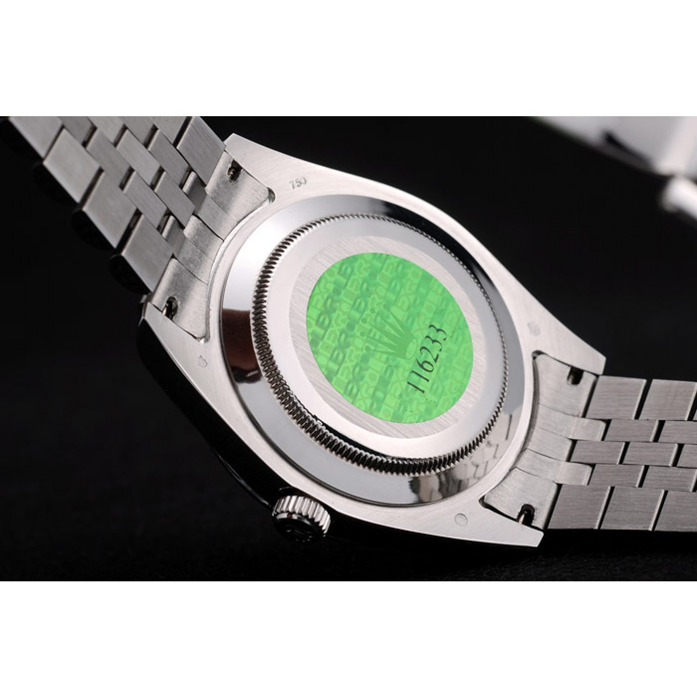 MiroTime Rolex Swiss DateJust Stainless Steel Ribbed Bezel Silver Dial 41996