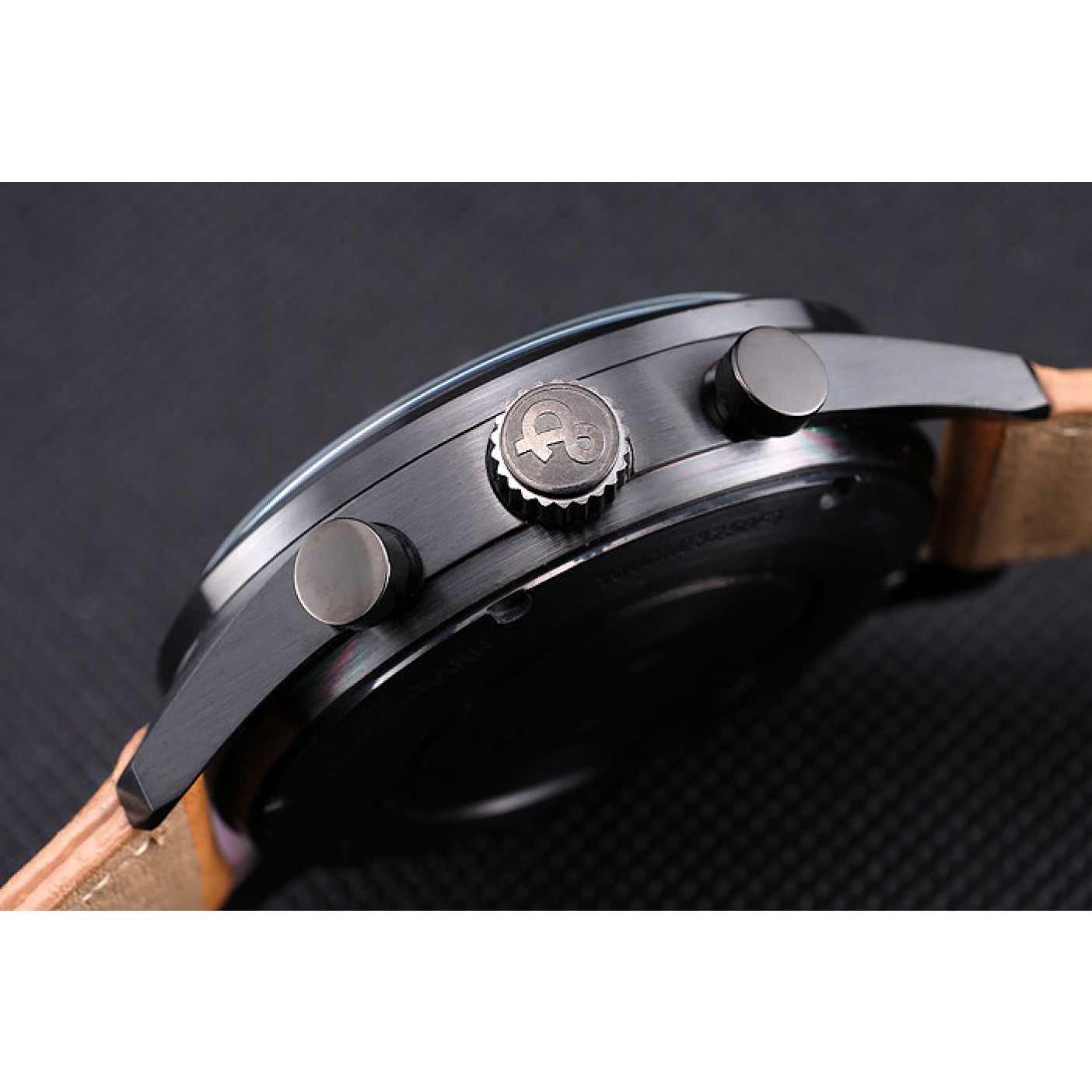 MiroTime Bell and Ross BR126 Flyback Black Dial Black Case Brown Suede Leather Strap