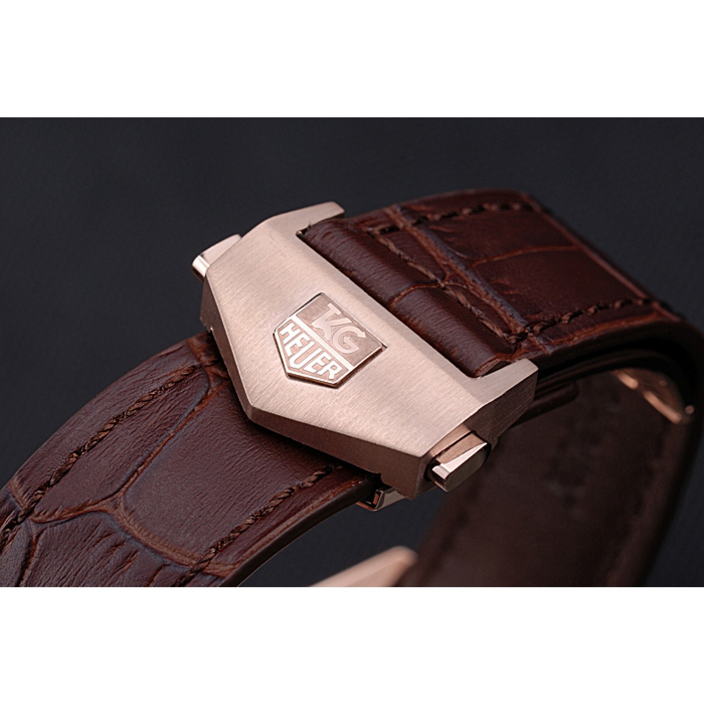 MiroTime Tag Heuer Carrera Calibre 6 White Dial Red Numbers Brown Leather Band 622161