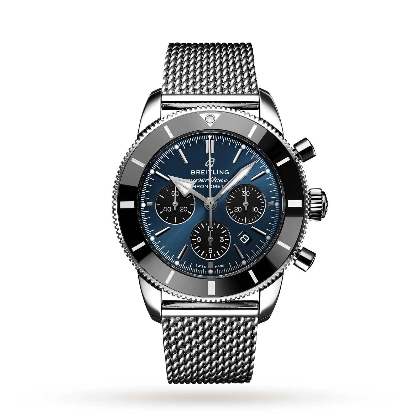 MiroTime Swiss Breitling Superocean Heritage B01 Chronograph Mens Watch AB0162121C1A1