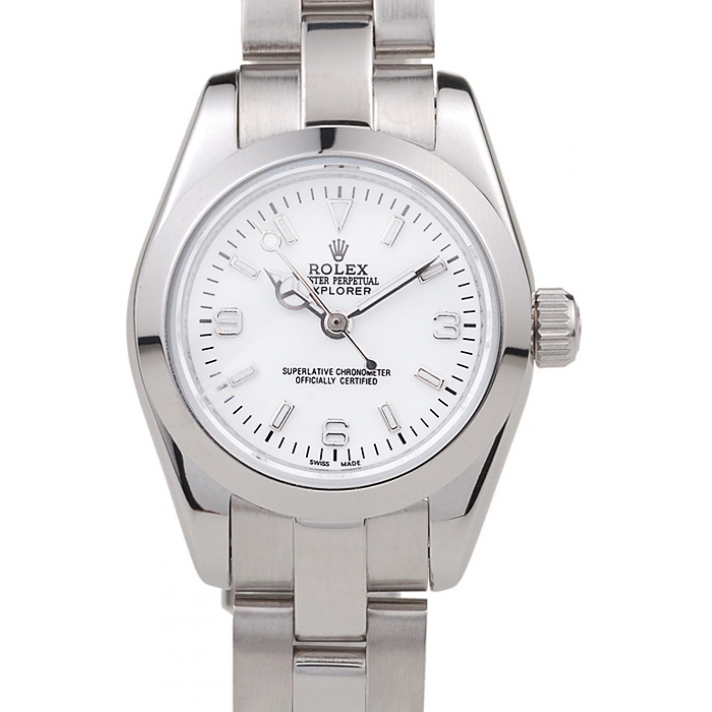 MiroTime Rolex Explorer Polished Stainless Steel White Dial 98088