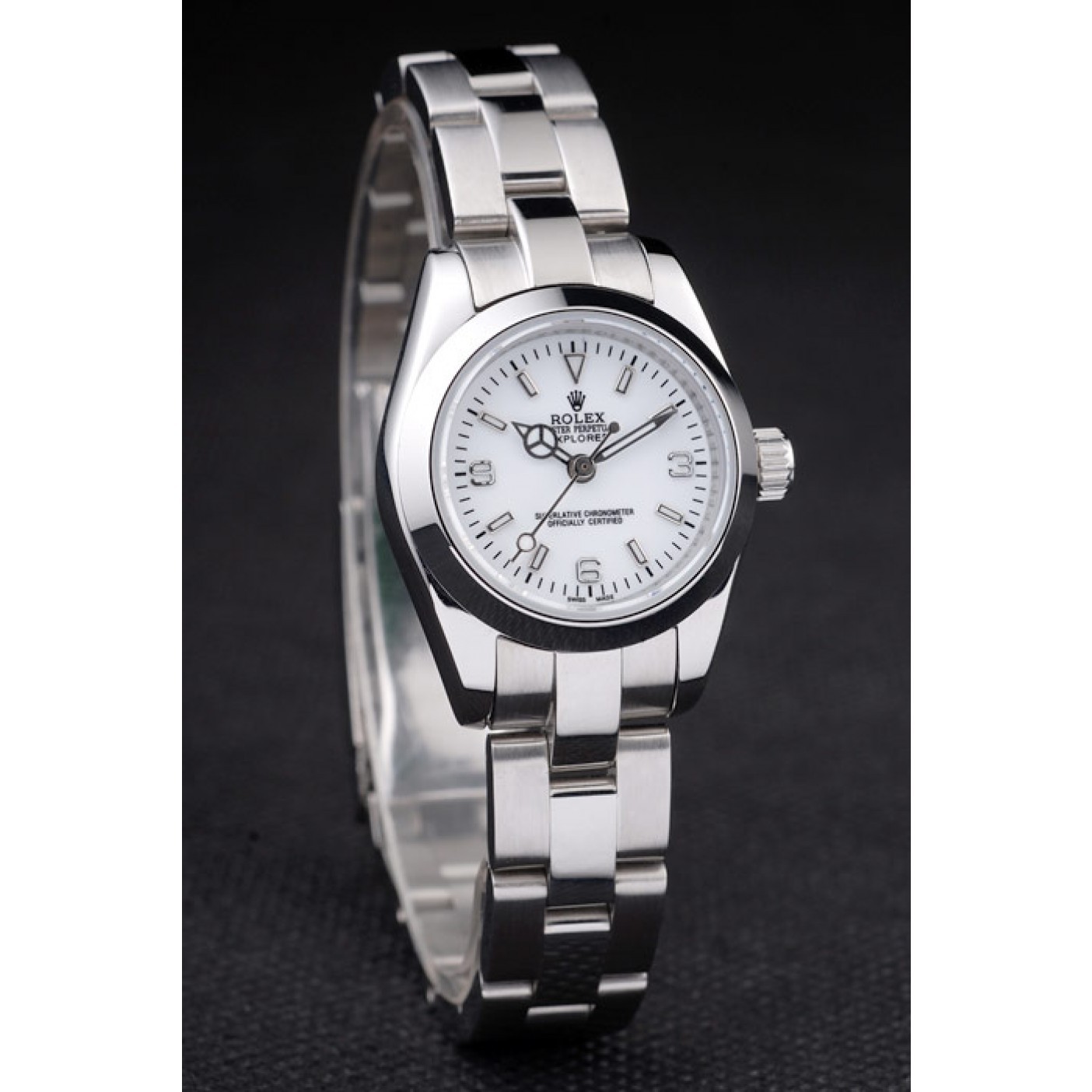 MiroTime Rolex Explorer Polished Stainless Steel White Dial 98088