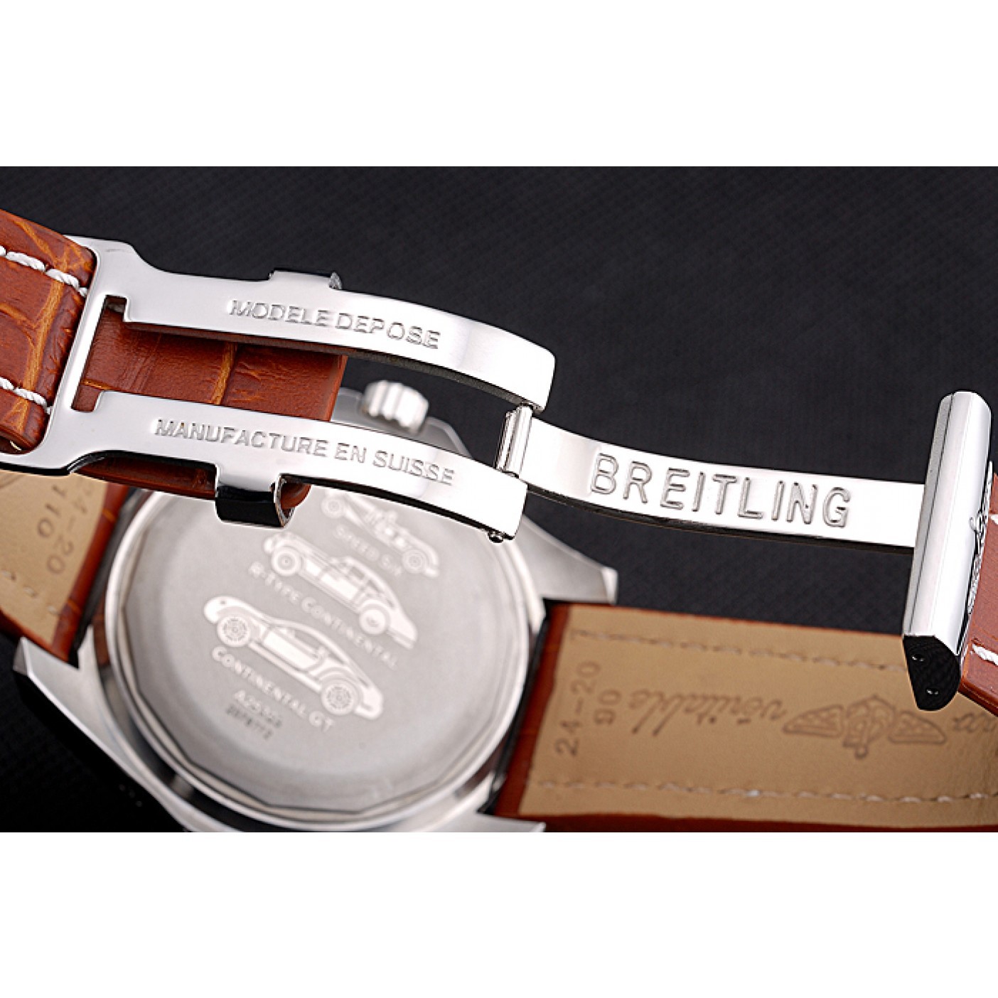 MiroTime Breitling Bentley Mulliner Tourbillon Brown Dial Stainless Steel Case Brown Leather Strap 622727