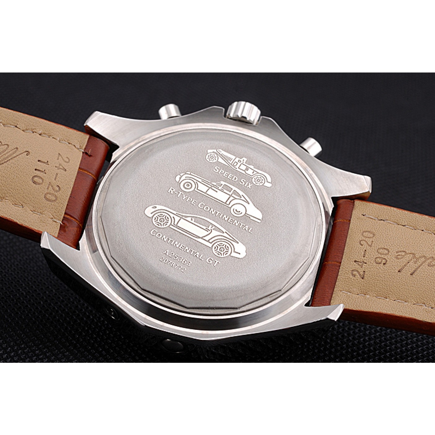 MiroTime Breitling Bentley Mulliner Tourbillon Brown Dial Stainless Steel Case Brown Leather Strap 622727