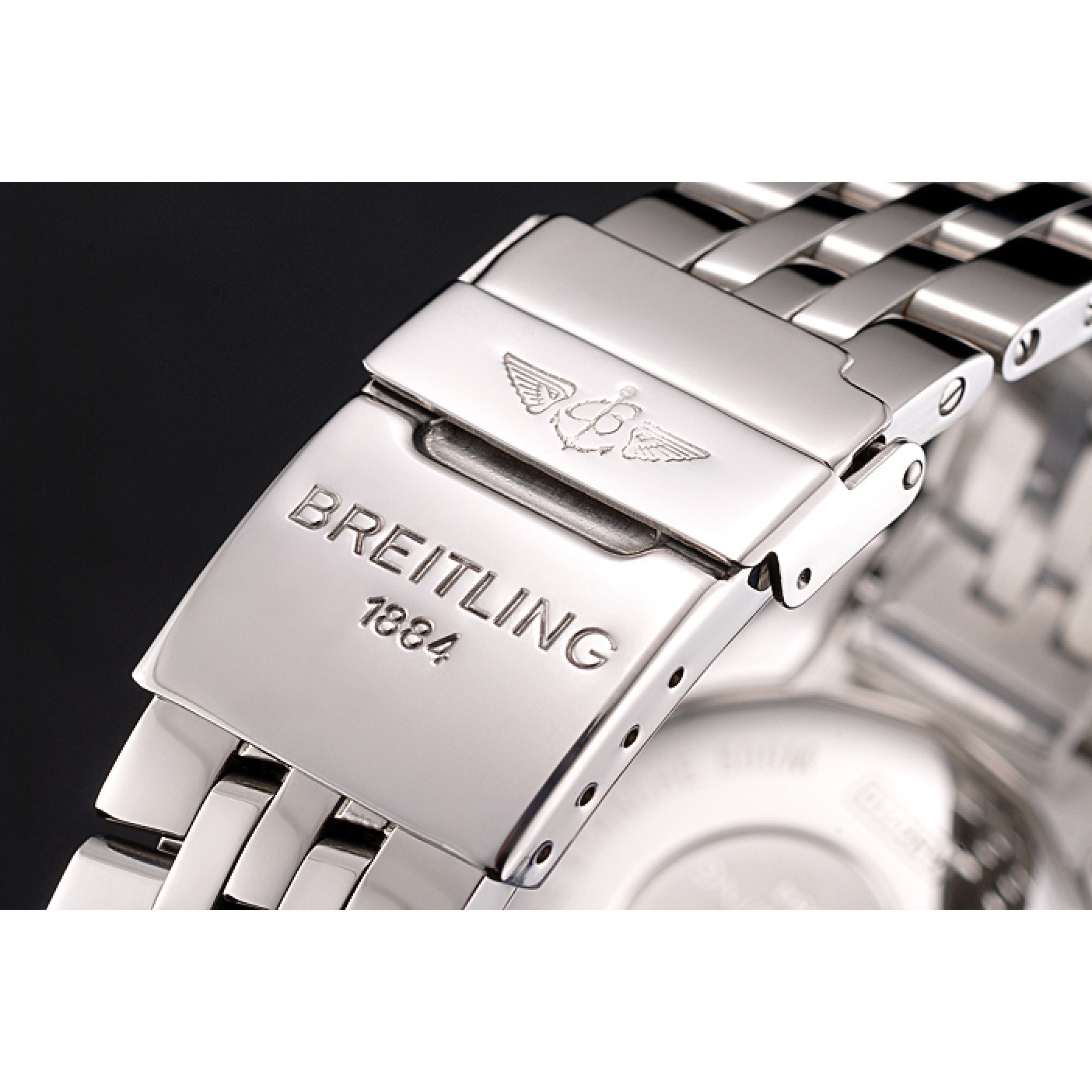 MiroTime Breitling Chronomat 44 Blue Dial with Black Subdials Stainless Steel Bracelet 622508