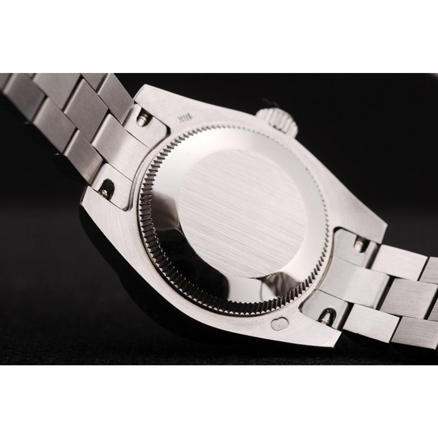 MiroTime Rolex DateJust Brushed Stainless Steel Diamond Plated Case White Dial Diamond Plated Bezel