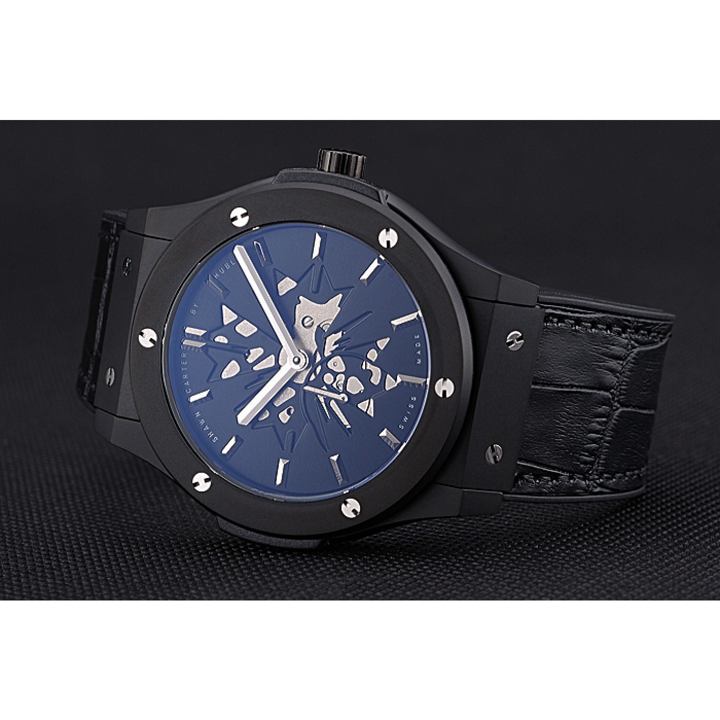 MiroTime Hublot Classic Fusion Shawn Carter Black Steel Case Black Leather Strap 622817