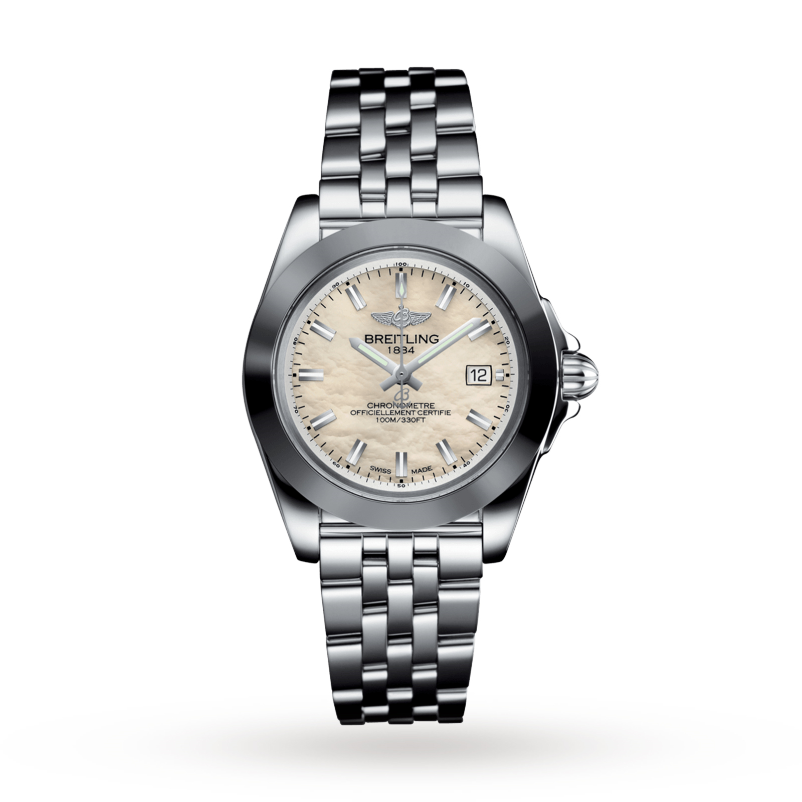 MiroTime Swiss Breitling Galactic 32 Sleek Steel W71330121A2A1