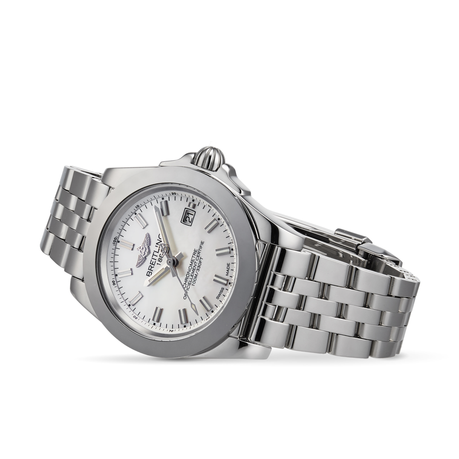 MiroTime Swiss Breitling Galactic 32 Sleek Steel W71330121A2A1