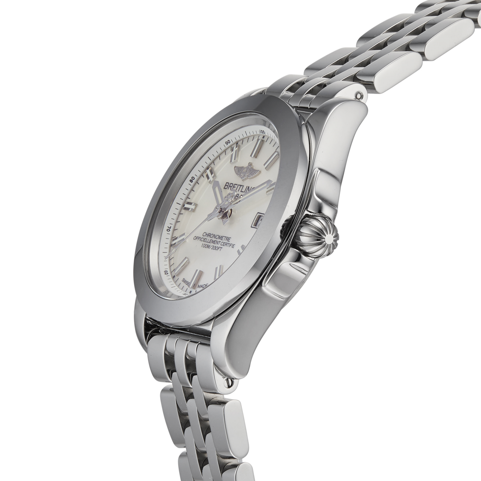 MiroTime Swiss Breitling Galactic 32 Sleek Steel W71330121A2A1