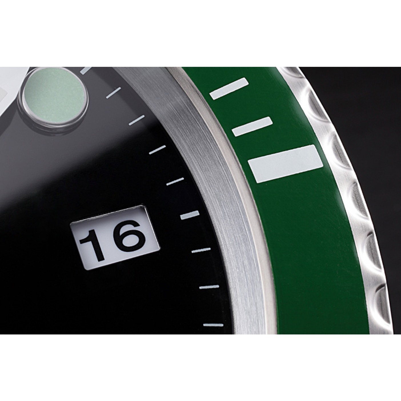 MiroTime Rolex Submariner Wall Clock Silver-Green 621912