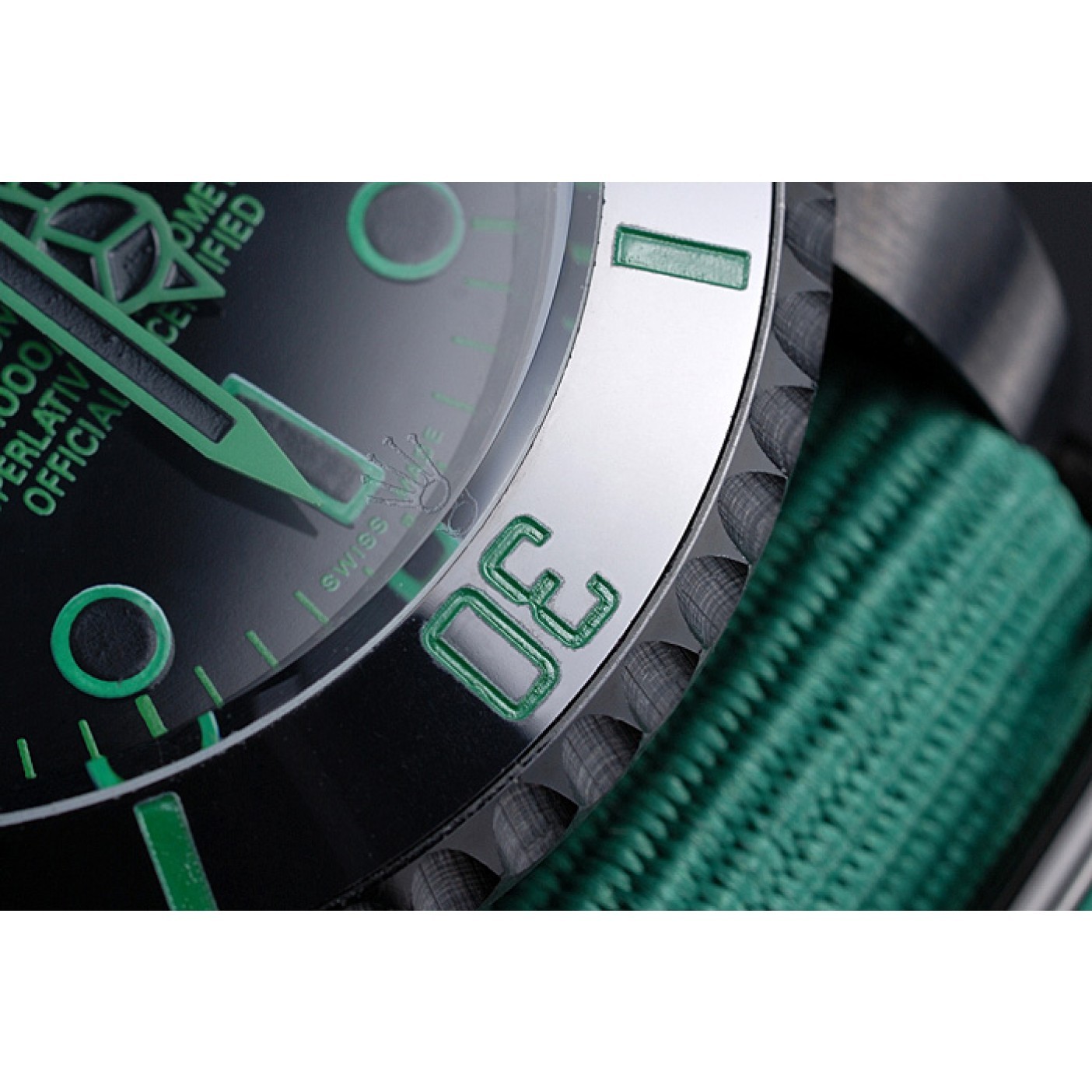 MiroTime Rolex Stealth Submariner Green Nylon Strap 622009