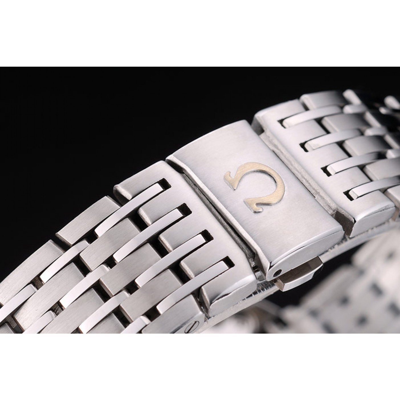 MiroTime Omega Swiss DeVille Stainless Steel Bezel Roman Numbers Blue Dial 7612