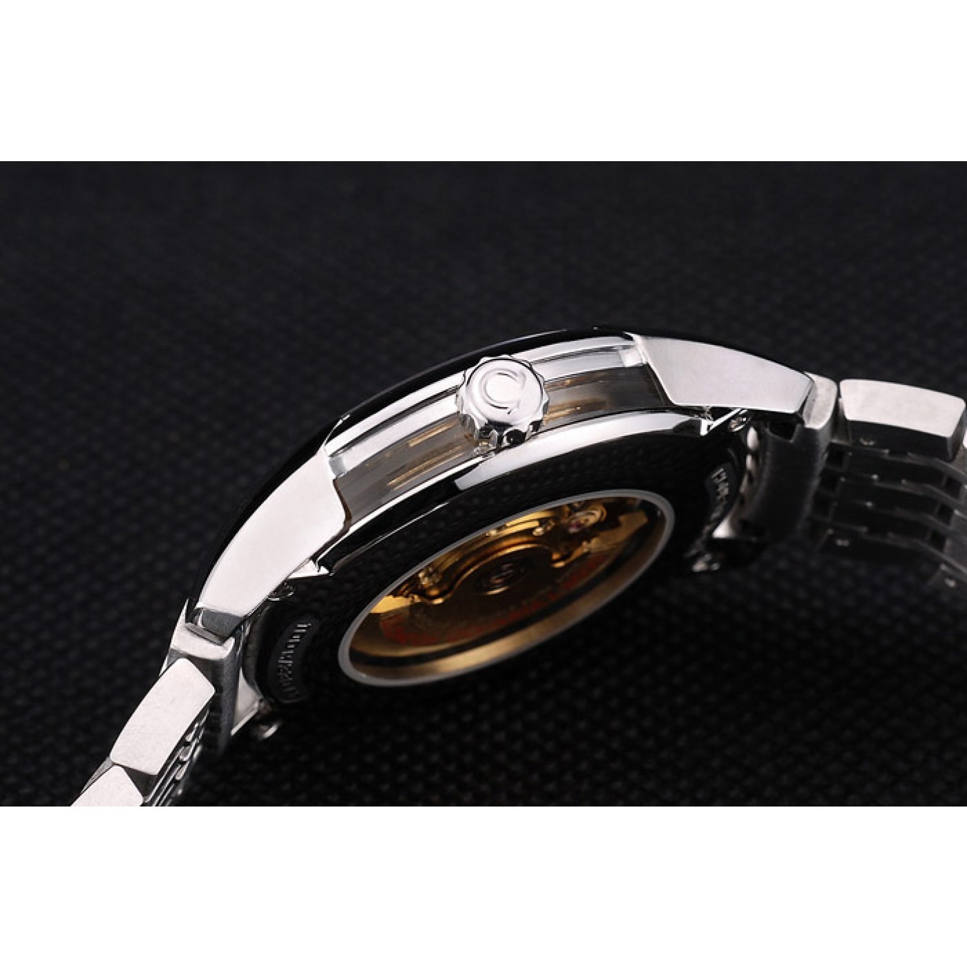 MiroTime Omega Swiss DeVille Stainless Steel Bezel Roman Numbers Blue Dial 7612