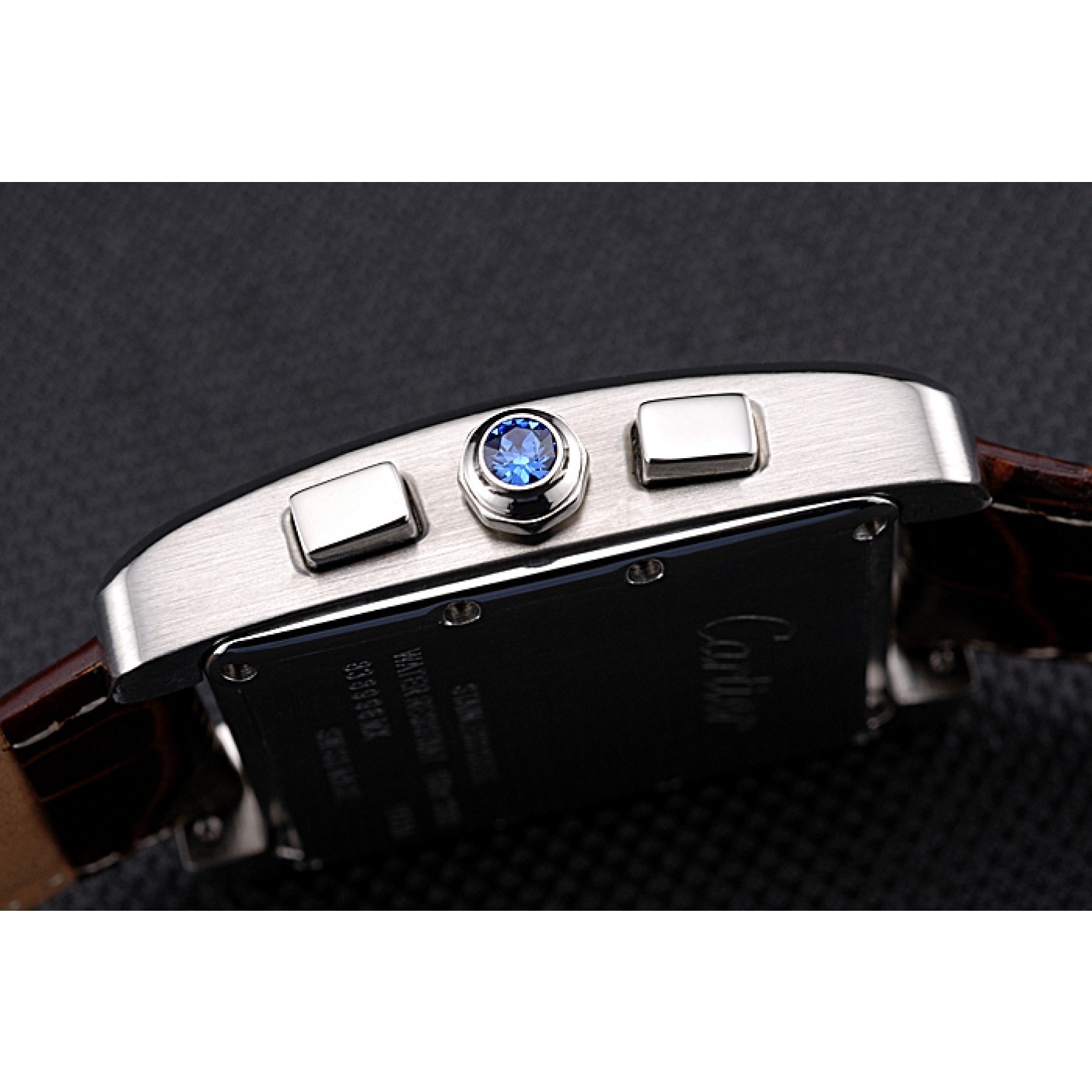 MiroTime Cartier Tank MC Brown Dial Stainless Steel Case Brown Leather Bracelet 622692