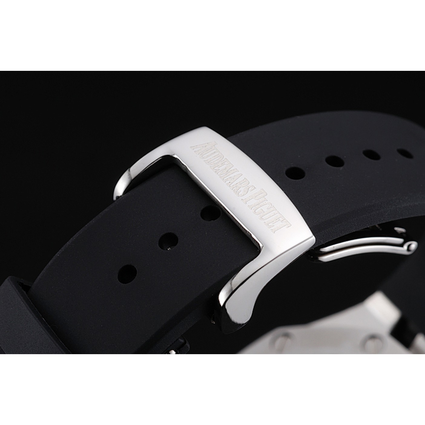 MiroTime Swiss Audemars Piguet Royal Oak Chronograph Grey Dial Stainless Steel Case Black Rubber Strap 622866