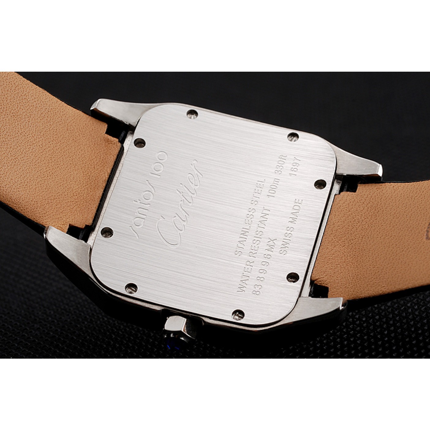 MiroTime Cartier Santos 100 Polished Stainless Steel Bezel 621931