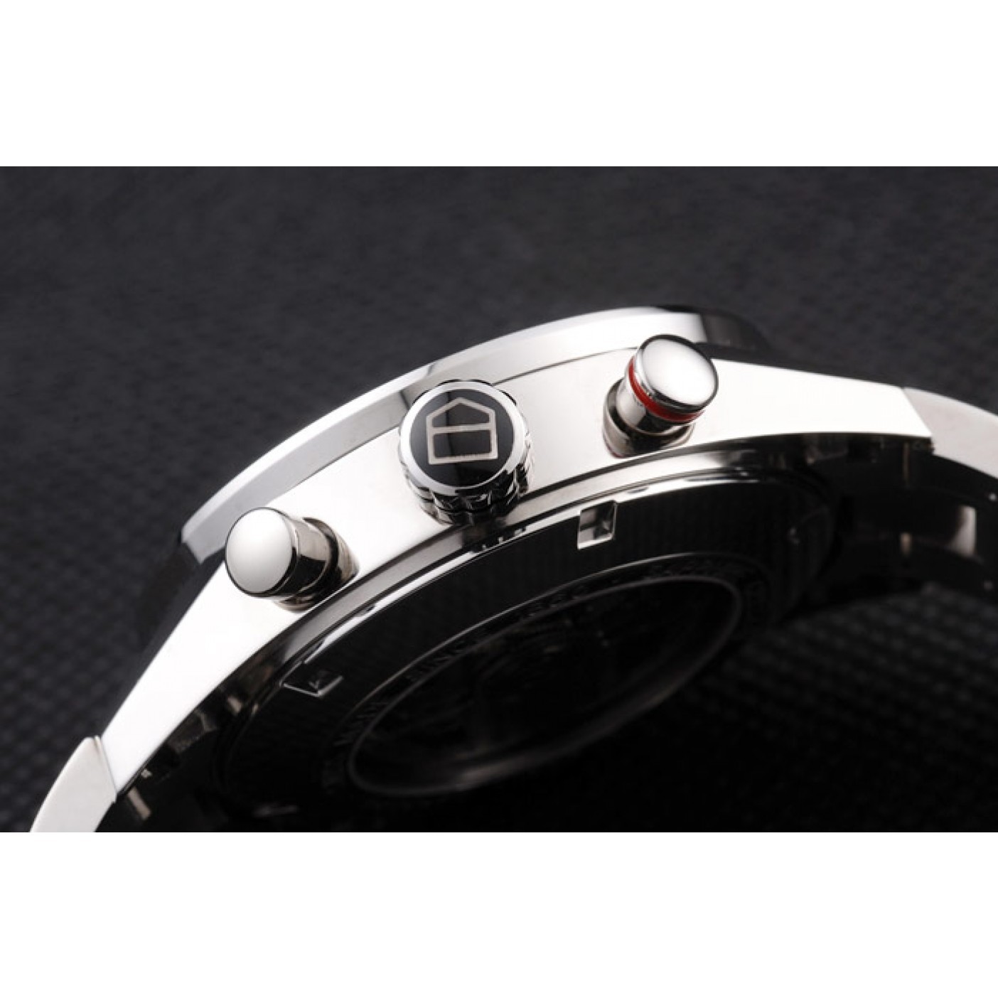 MiroTime Tag Heuer Swiss Carrera Tachymeter Bezel Stainless Steel Checkered Brown Dial