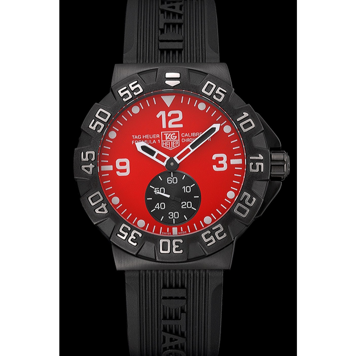 MiroTime Tag Heuer Formula One Grande Date Red Dial Rubber Bracelet 622277