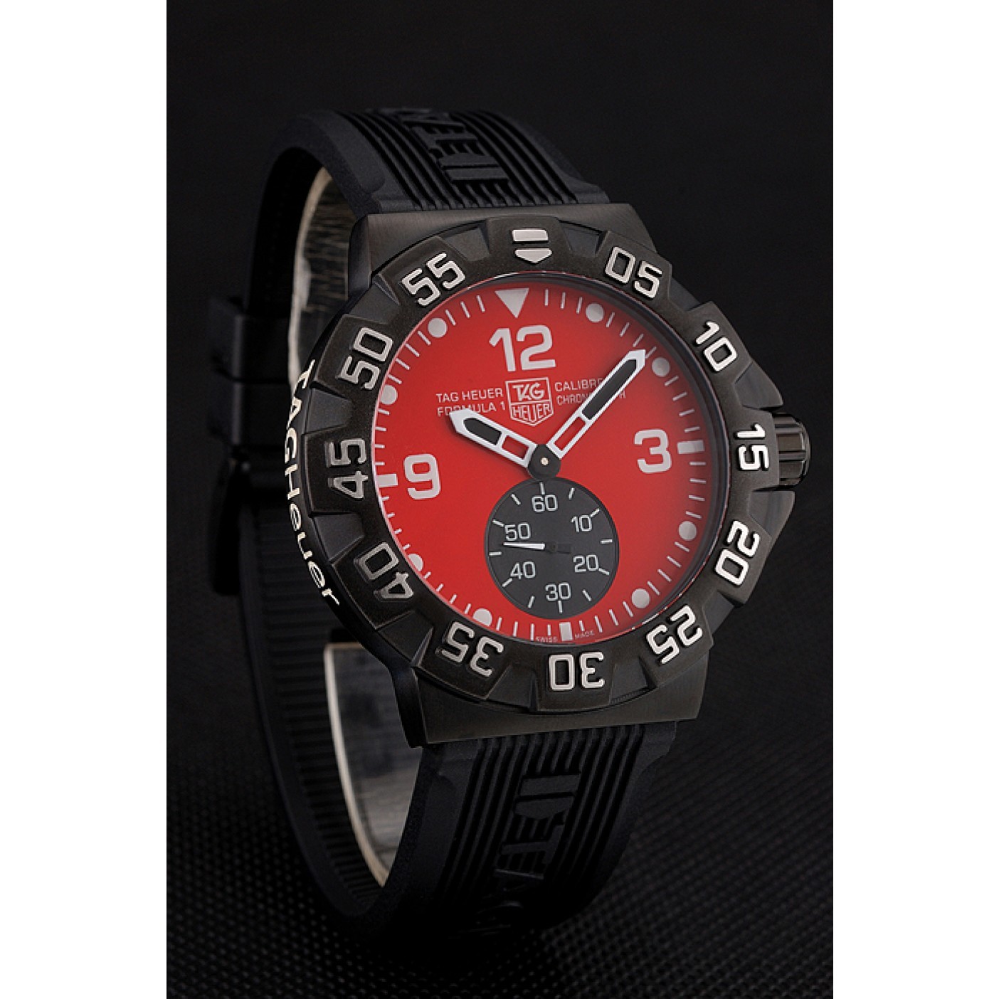 MiroTime Tag Heuer Formula One Grande Date Red Dial Rubber Bracelet 622277