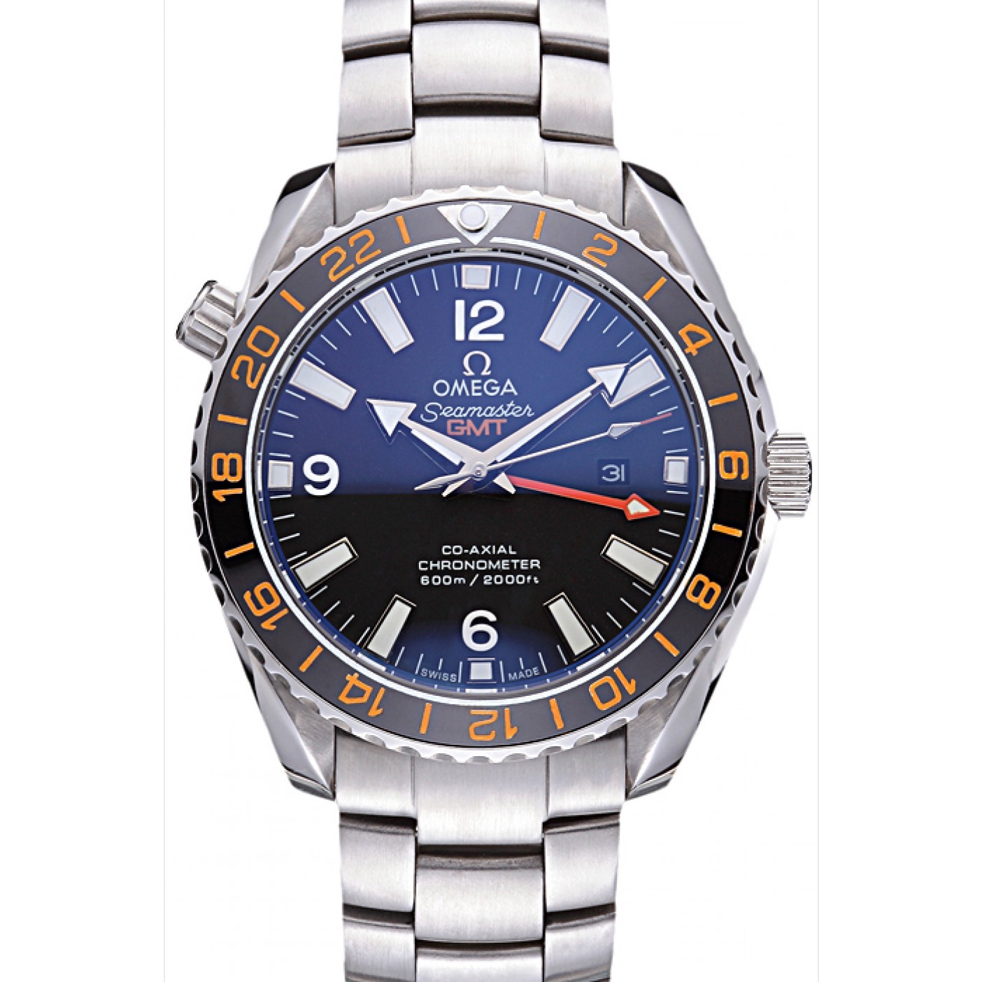 MiroTime Swiss Omega Seamaster Stainless Steel Black Dial 622019