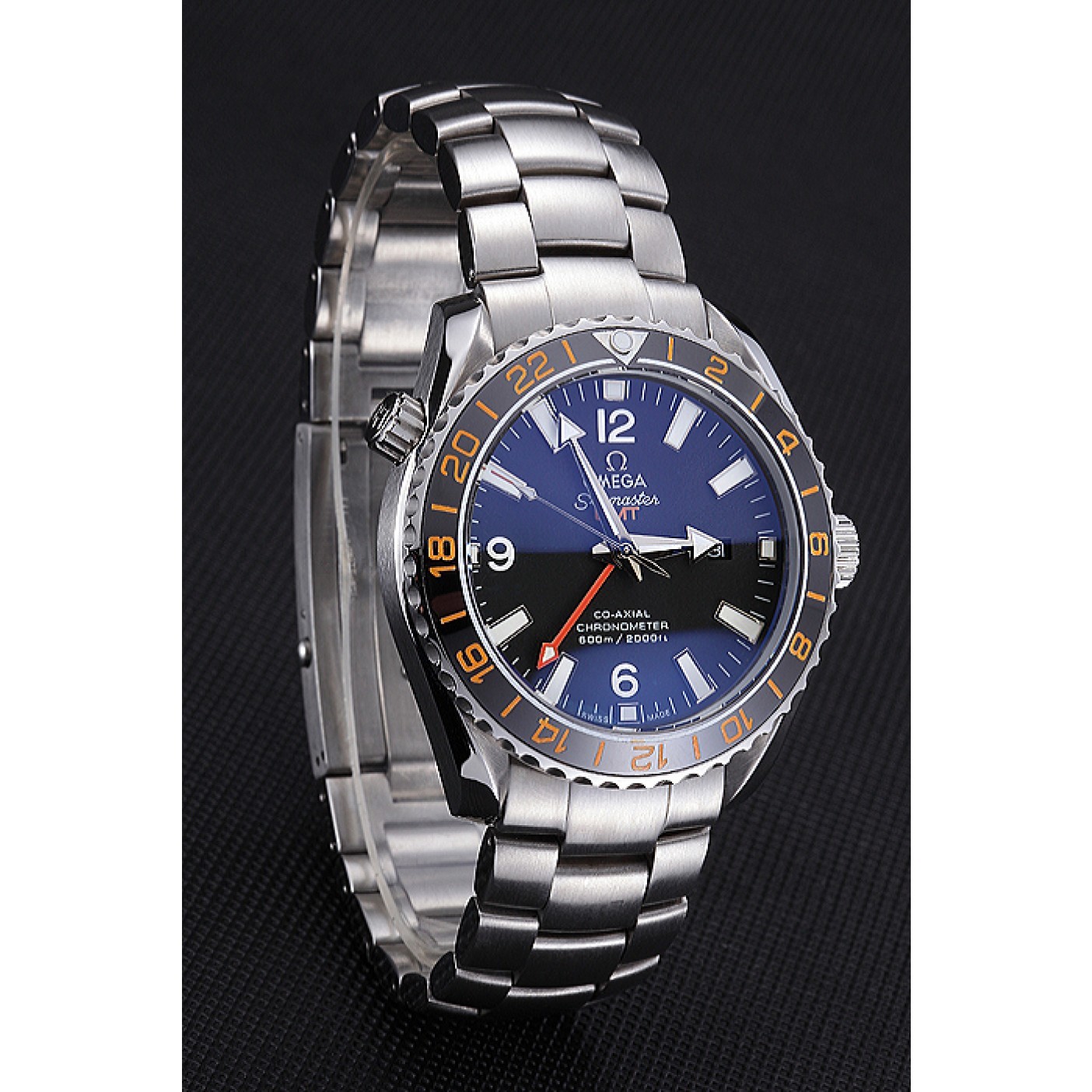 MiroTime Swiss Omega Seamaster Stainless Steel Black Dial 622019