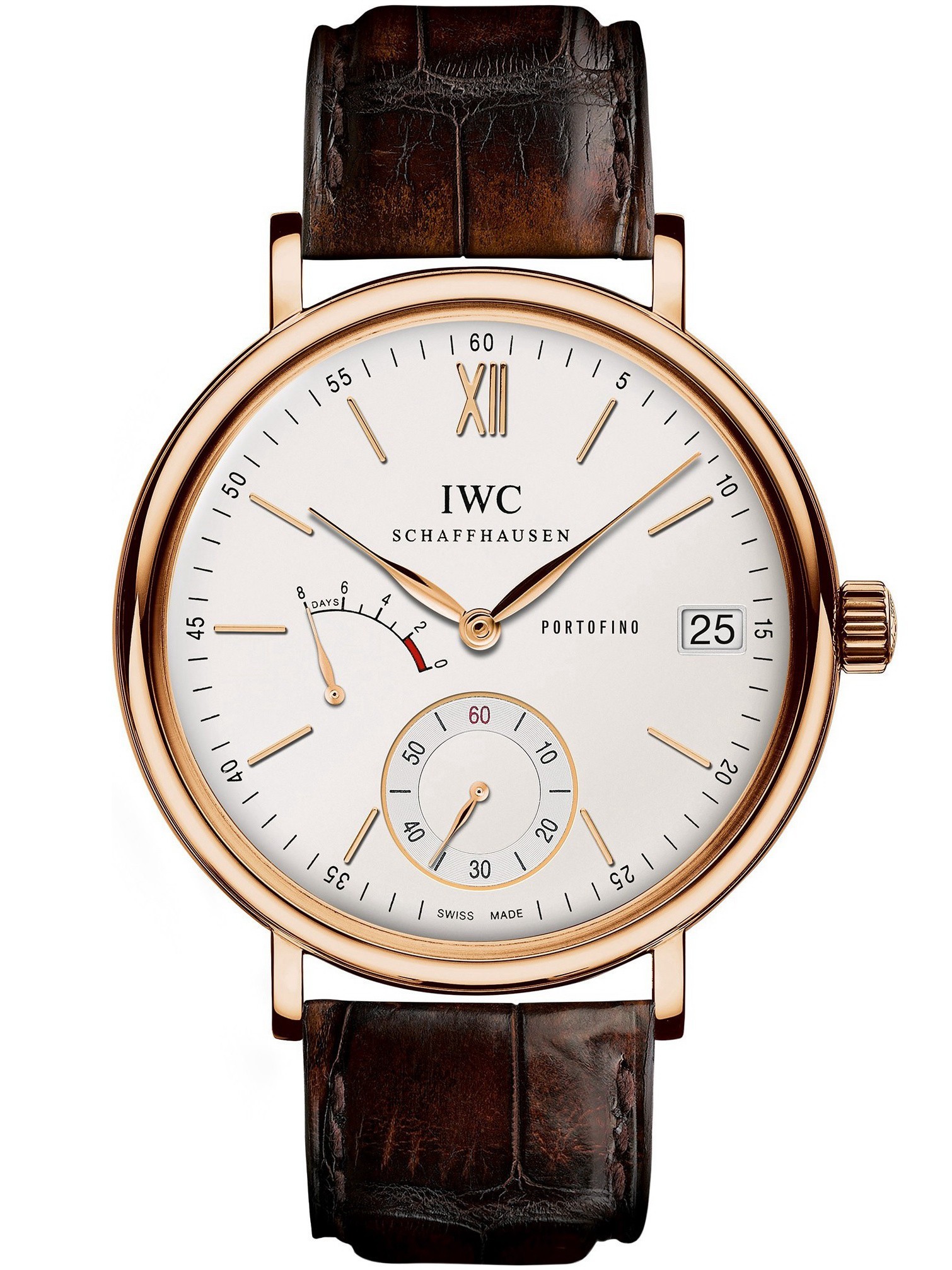 MiroTime AAA Replica IWC Portofino Hand Wound Eight Days 45mm Mens Watch IW510107