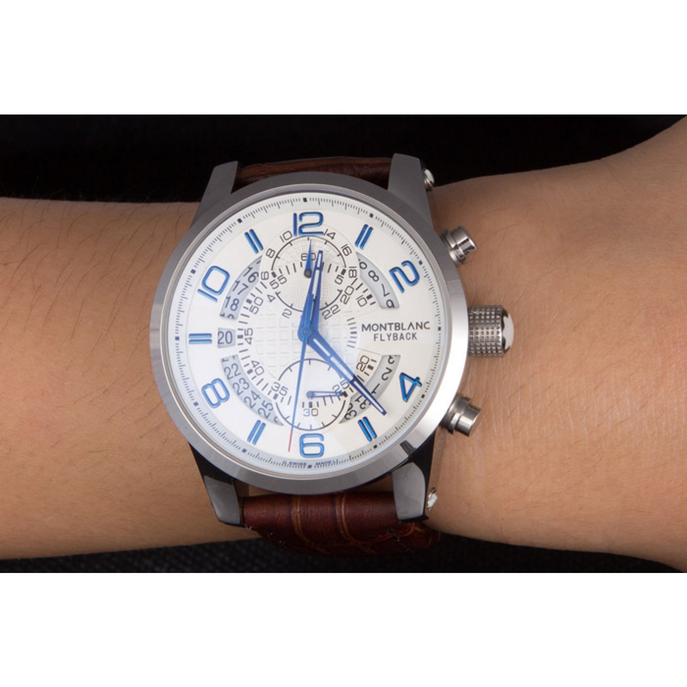 MiroTime Montblanc Flyback Brown Leather Band 621626
