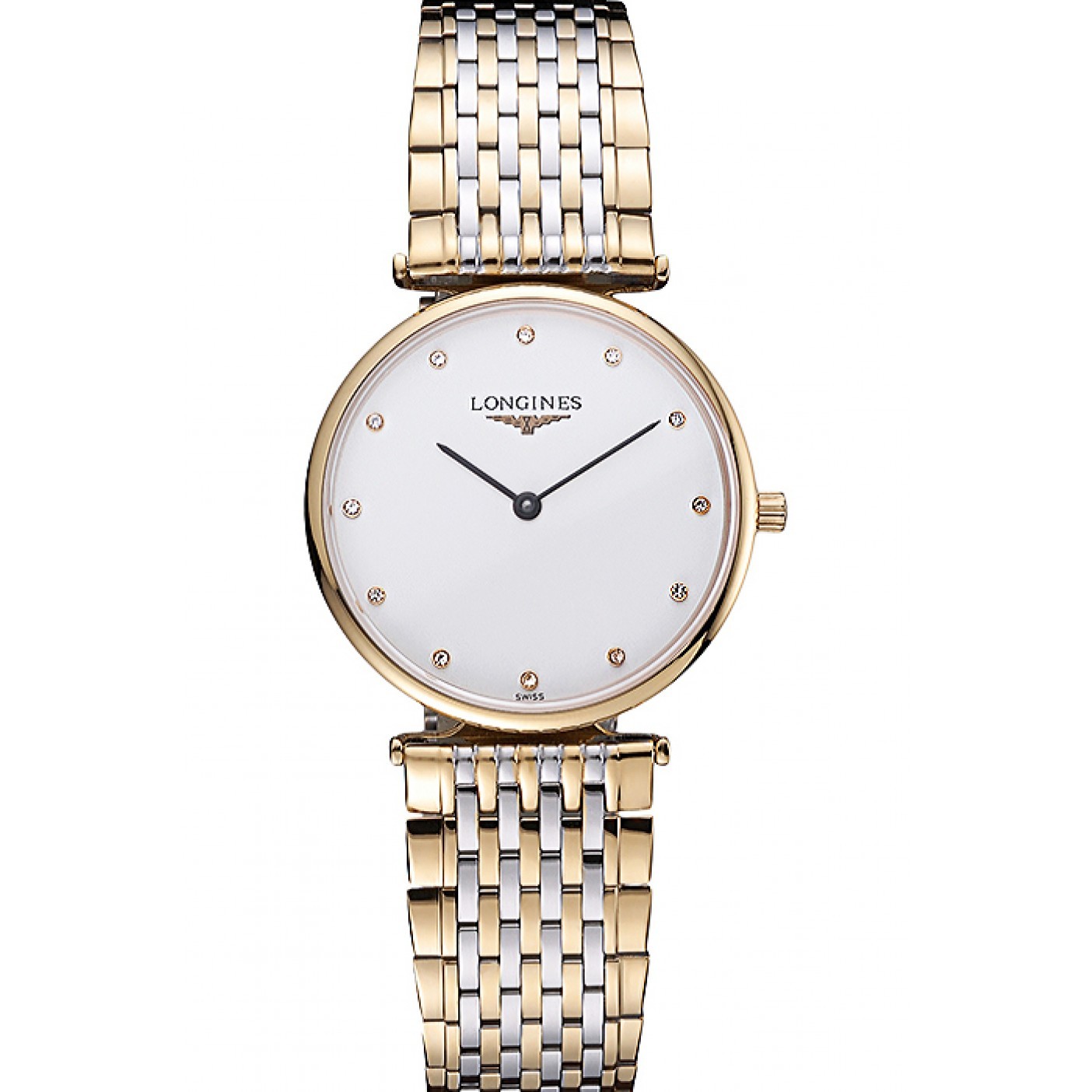 MiroTime Longines La Grande Classique Two Tone Band White Dial Diamond Markers Homme 622101