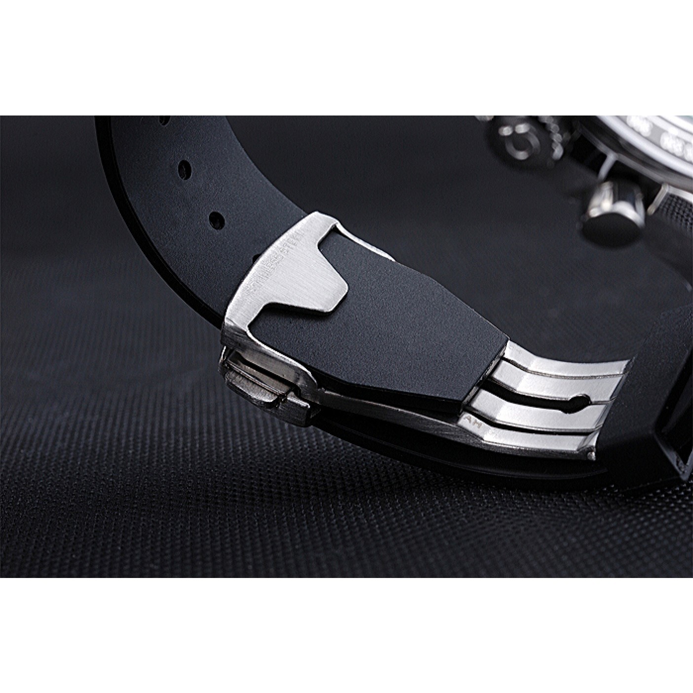 MiroTime Omega Speedmaster Black Rubber Strap White Dial 622040