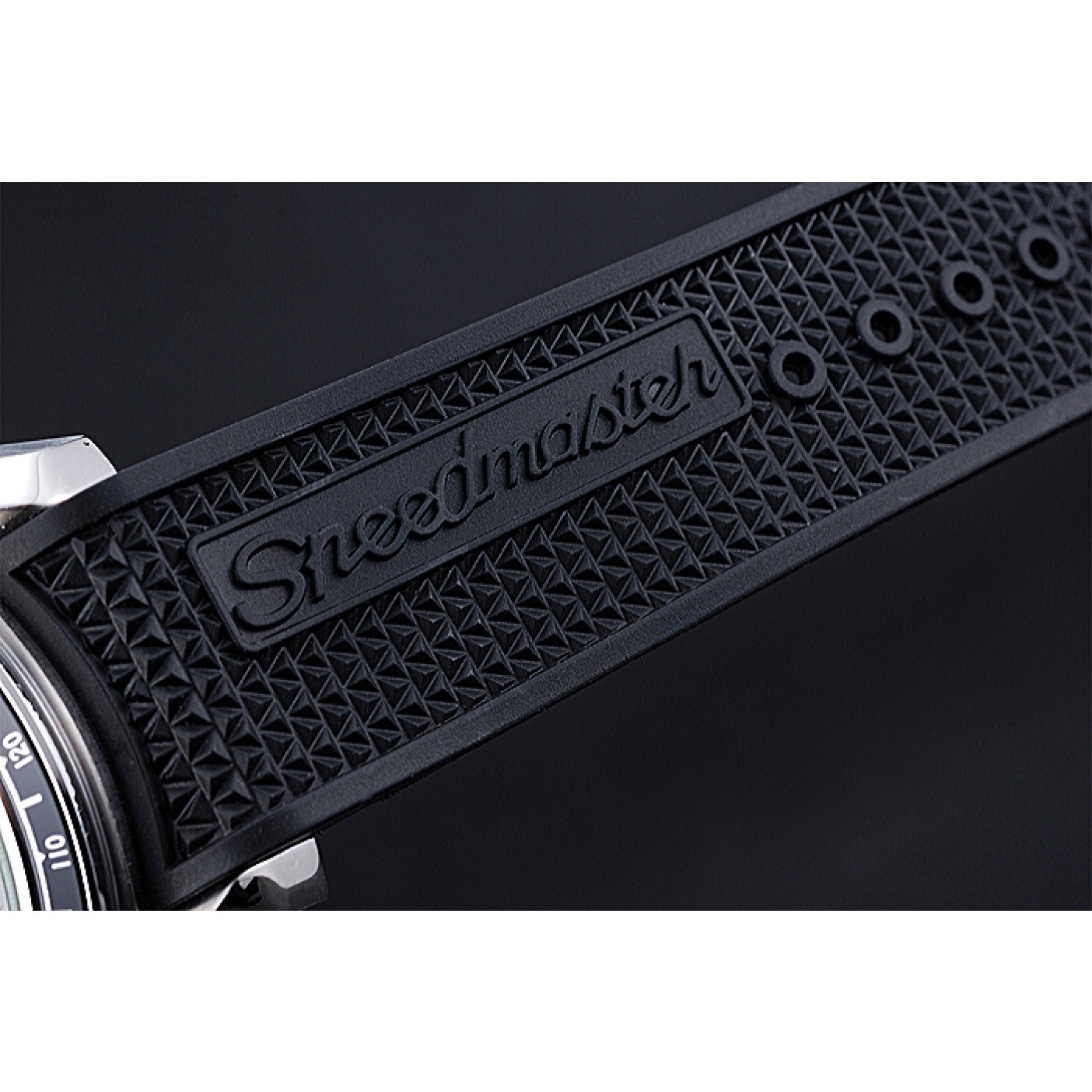 MiroTime Omega Speedmaster Black Rubber Strap White Dial 622040